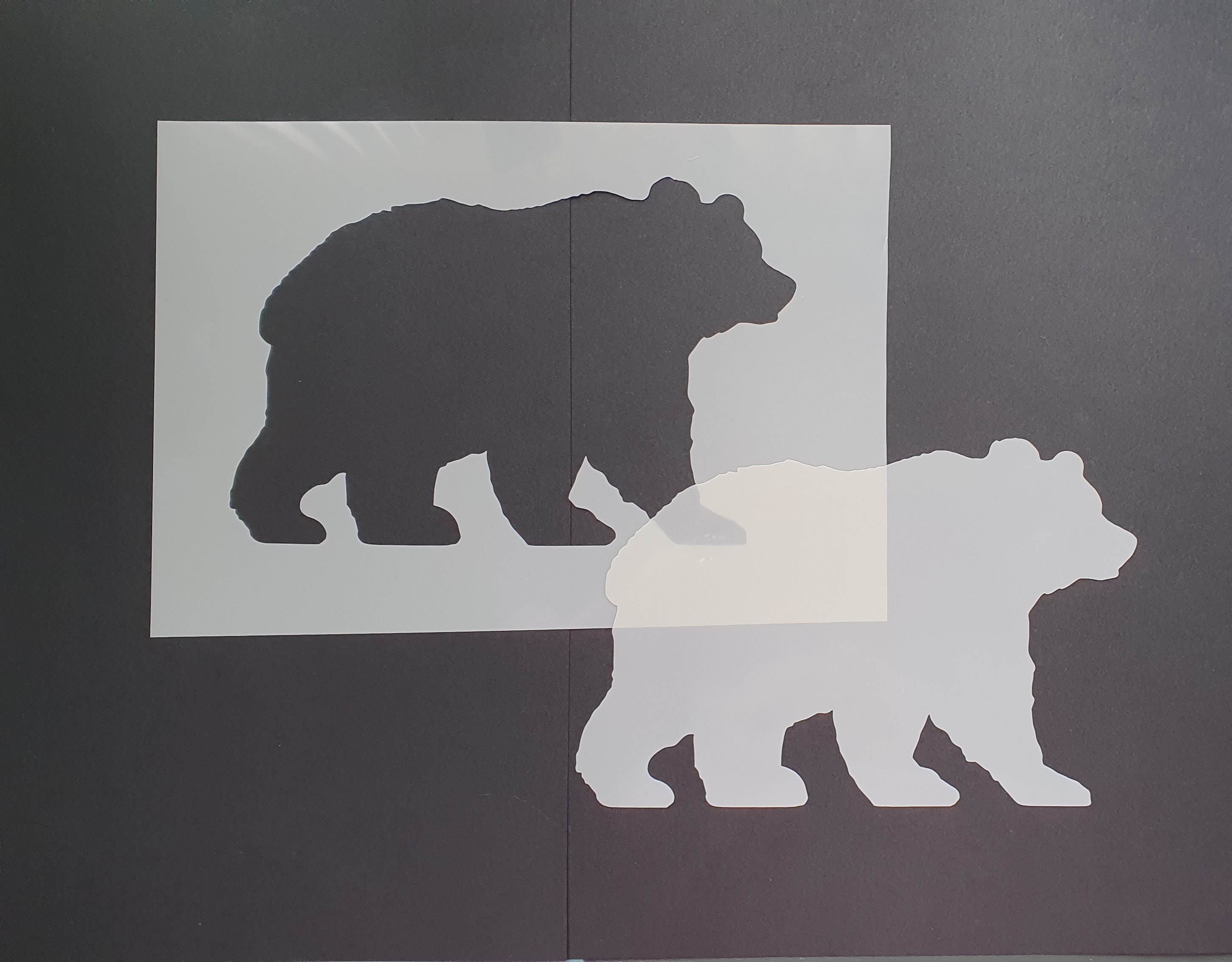 Bear – A5 Mylar Mask & Stencil Set by AngieD