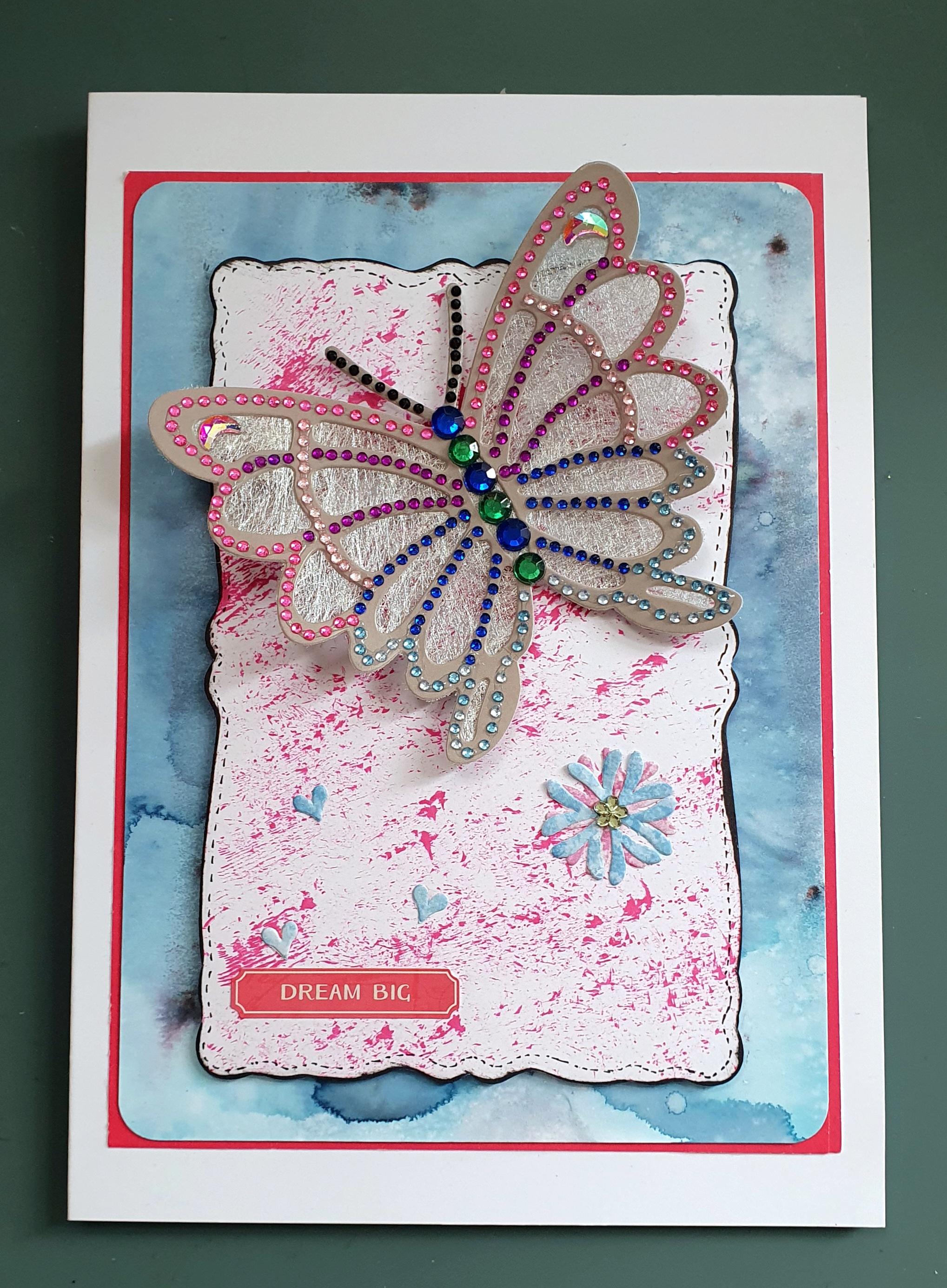 Dream Big, Butterfly – Elegant Handmade Butterfly Greeting Card by AngieD