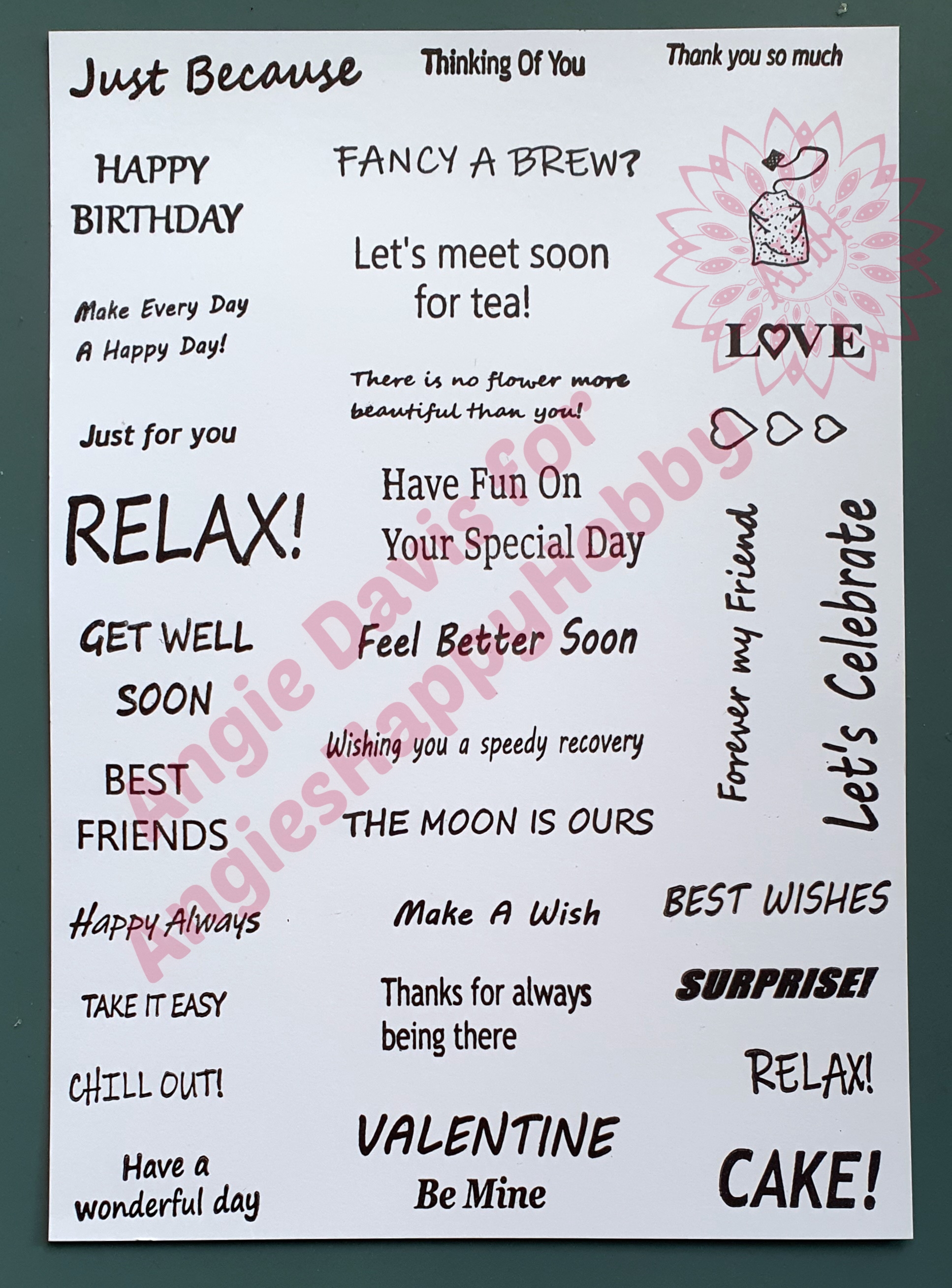 Doofus & Dolly Colour & Create Collection – A5 Colouring Pages & Sentiment Sheets by Angie Davis