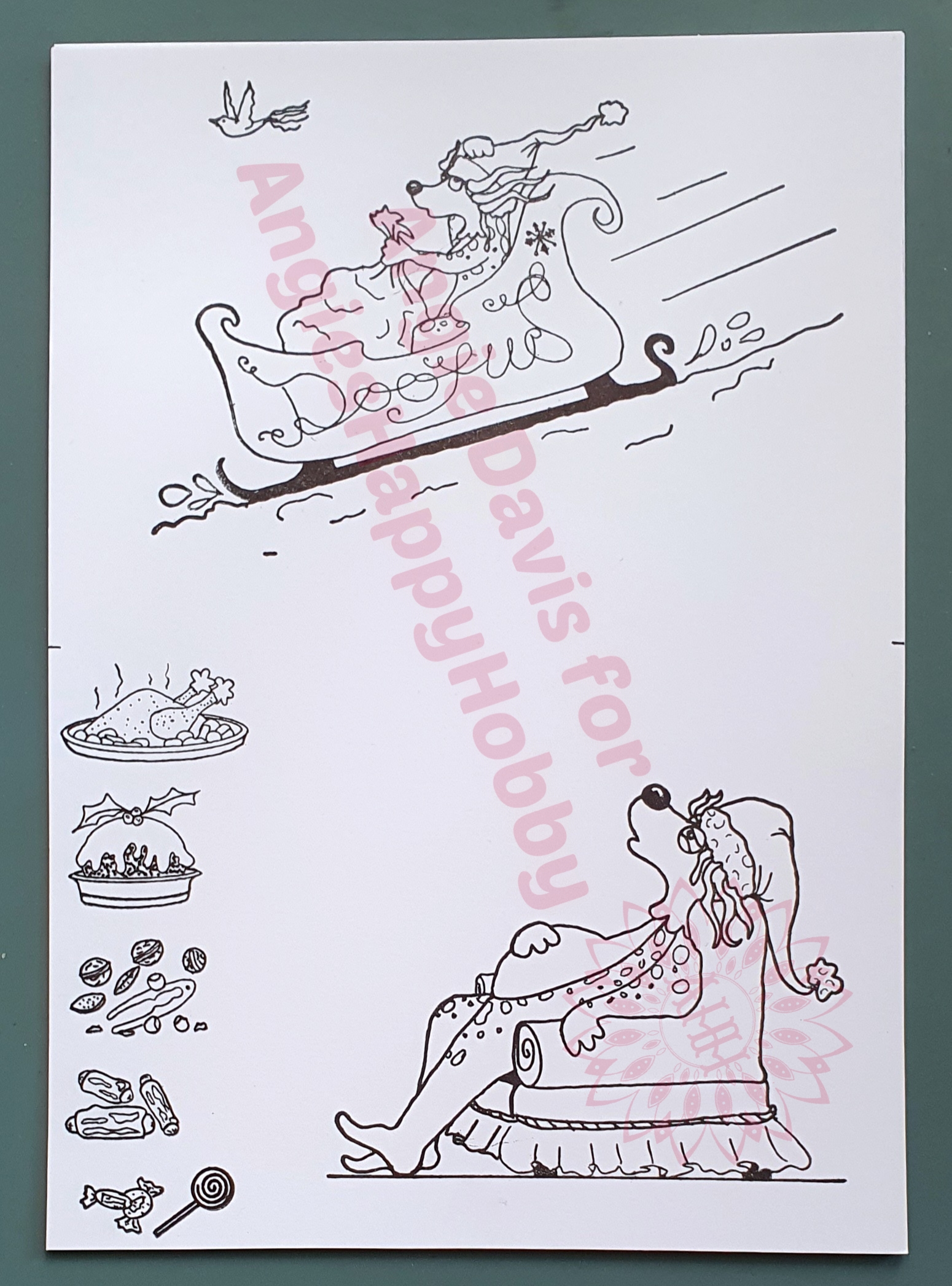 Doofus & Dolly Colour & Create Collection – A5 Colouring Pages & Sentiment Sheets by Angie Davis