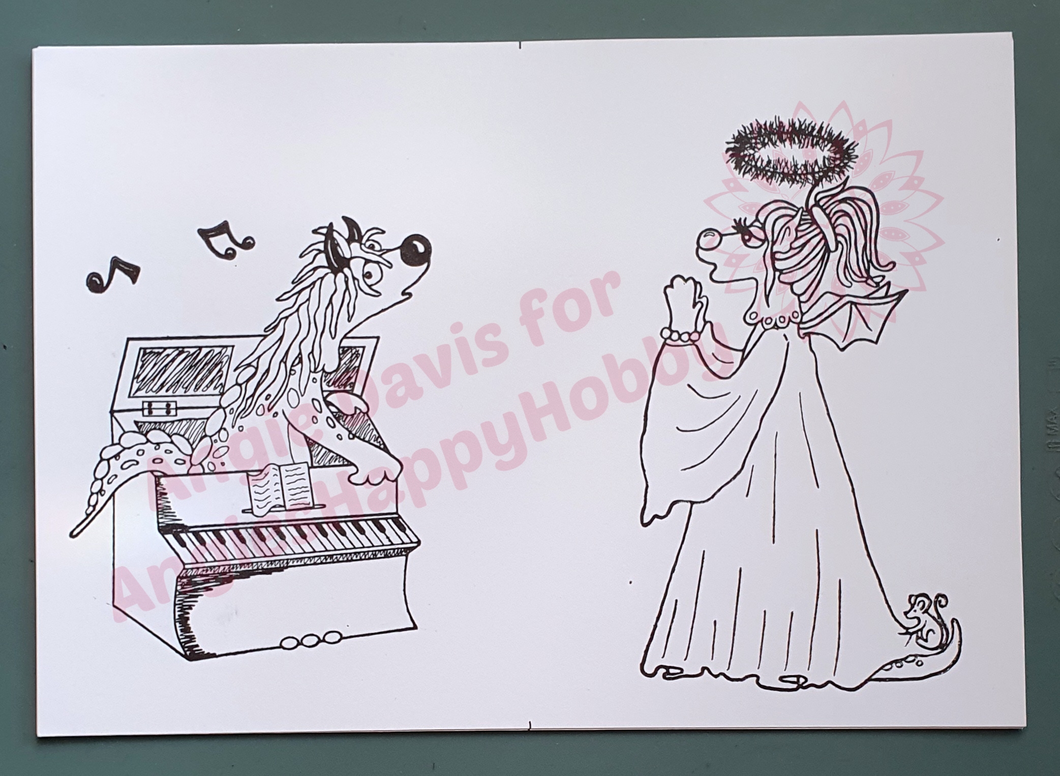 Doofus & Dolly Colour & Create Collection – A5 Colouring Pages & Sentiment Sheets by Angie Davis