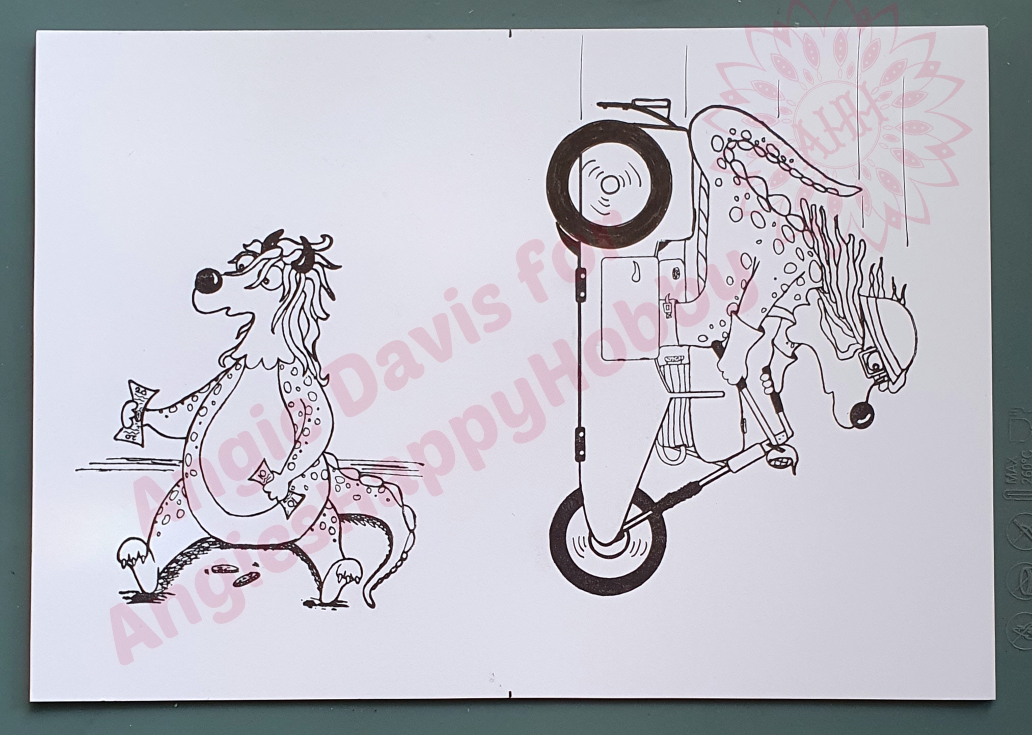 Doofus & Dolly Colour & Create Collection – A5 Colouring Pages & Sentiment Sheets by Angie Davis