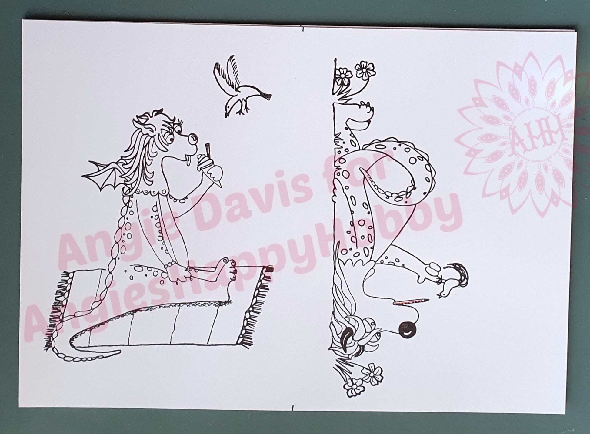 Doofus & Dolly Colour & Create Collection – A5 Colouring Pages & Sentiment Sheets by Angie Davis