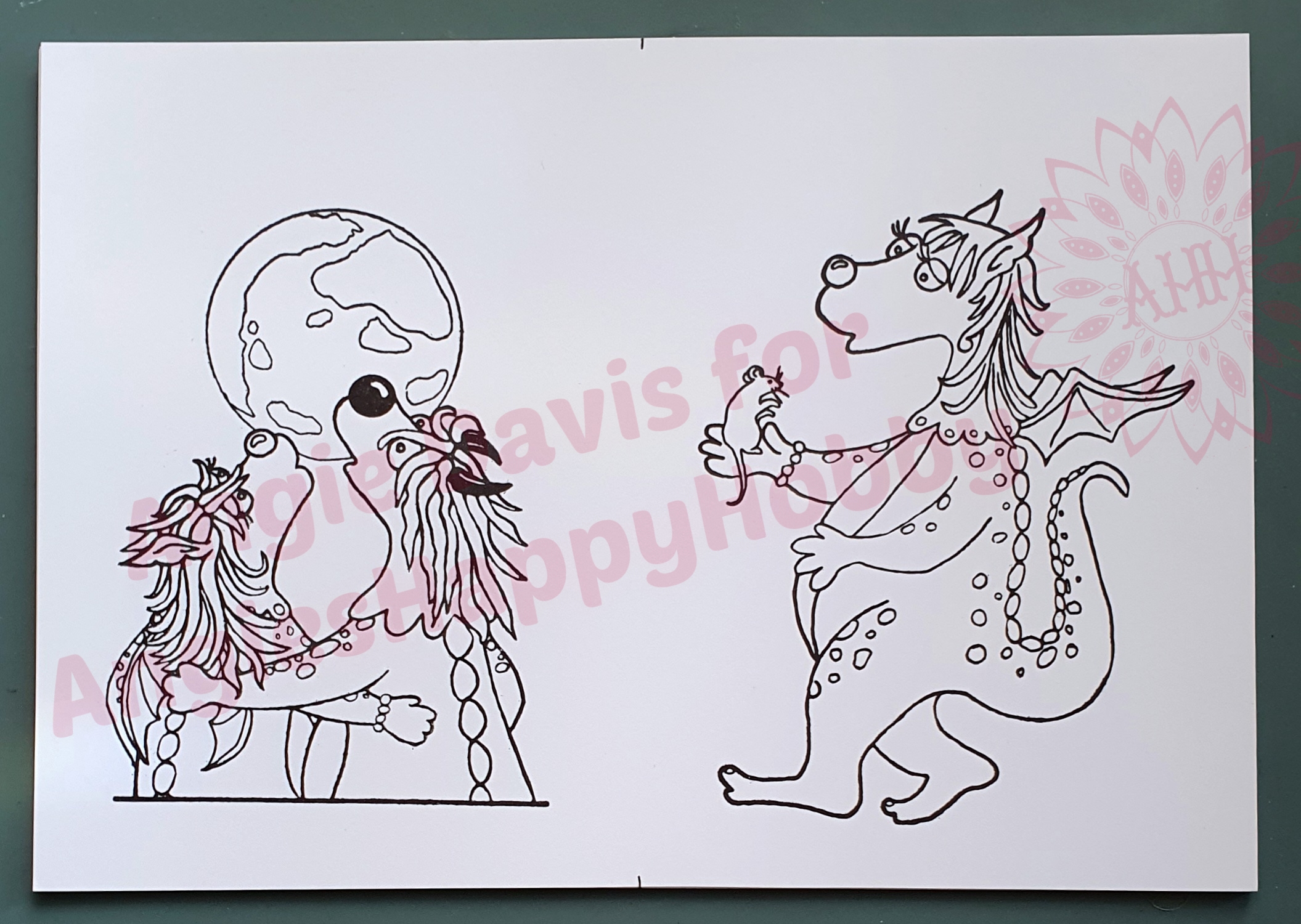 Doofus & Dolly Colour & Create Collection – A5 Colouring Pages & Sentiment Sheets by Angie Davis
