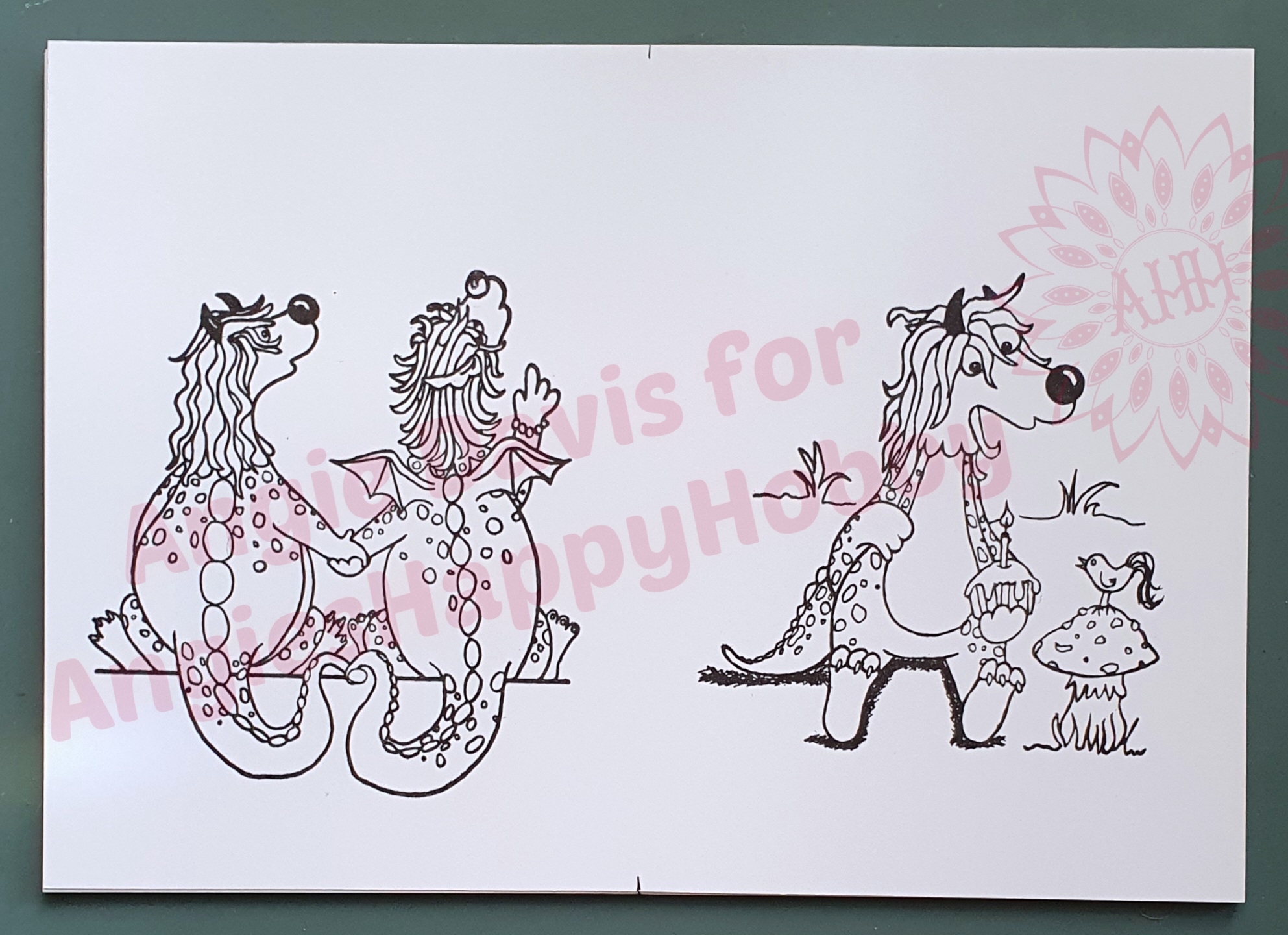 Doofus & Dolly Colour & Create Collection – A5 Colouring Pages & Sentiment Sheets by Angie Davis
