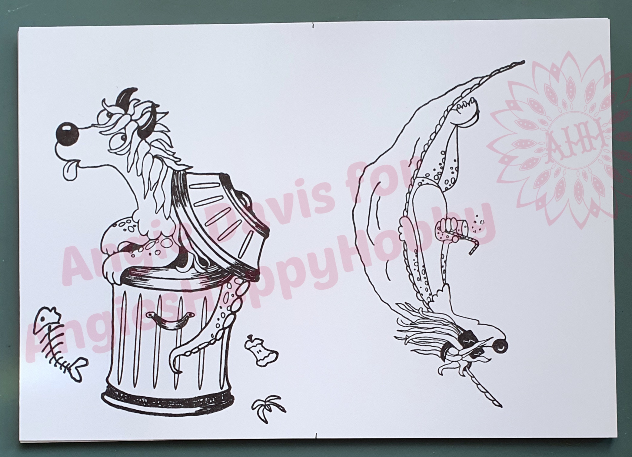 Doofus & Dolly Colour & Create Collection – A5 Colouring Pages & Sentiment Sheets by Angie Davis