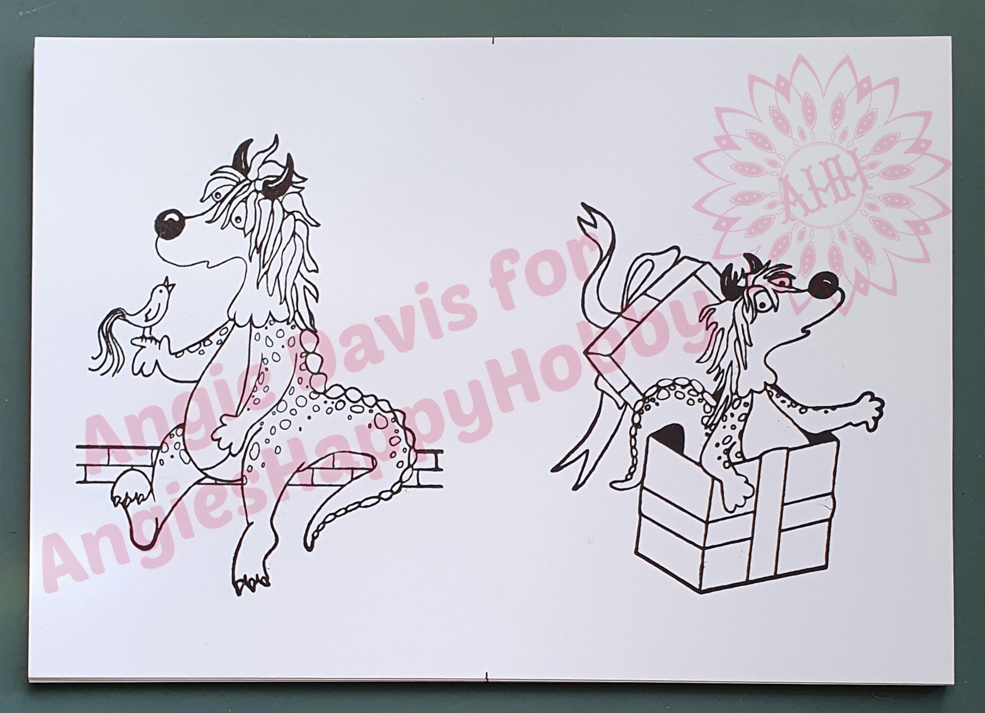 Doofus & Dolly Colour & Create Collection – A5 Colouring Pages & Sentiment Sheets by Angie Davis