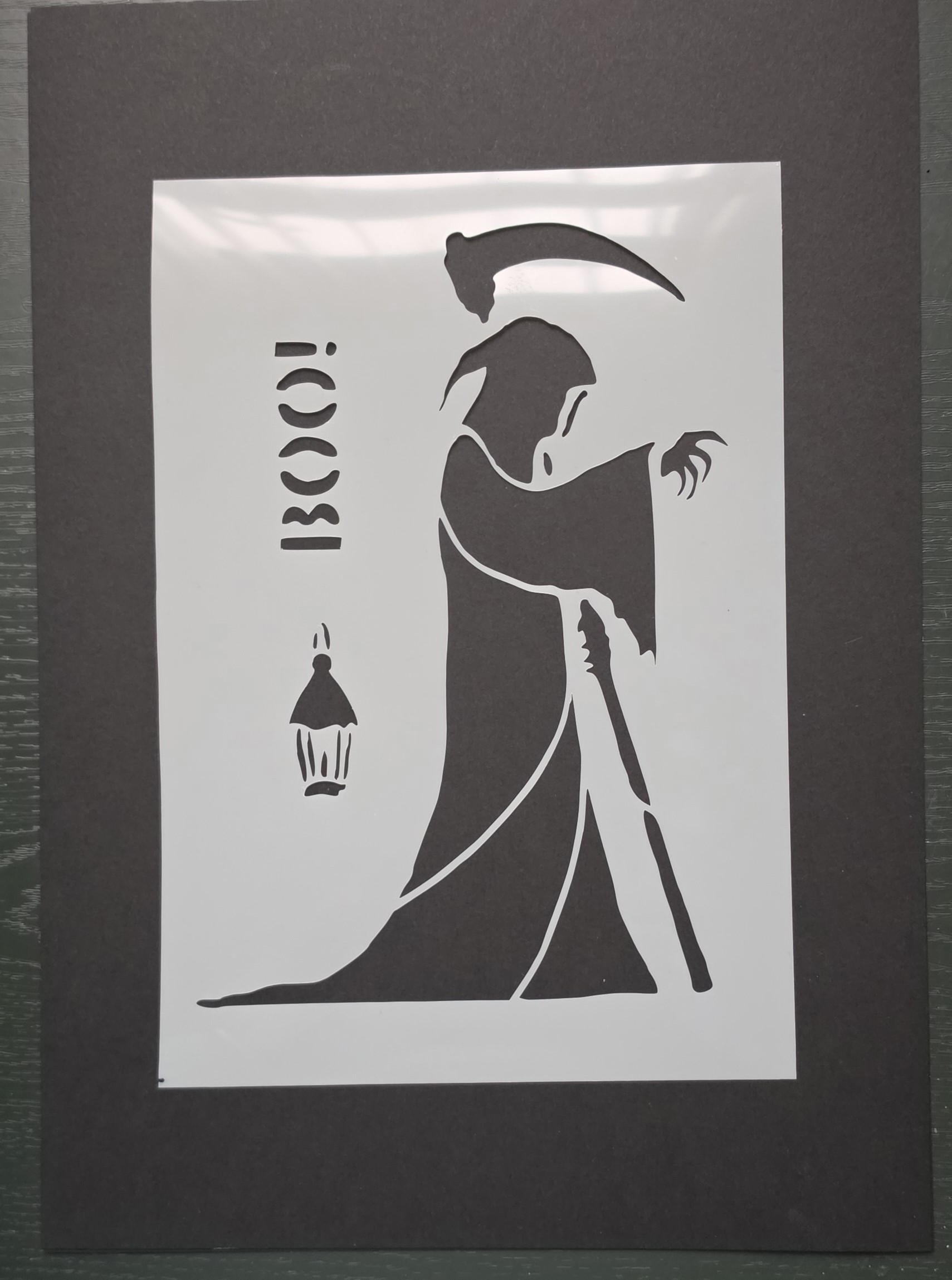 Reaper's Harvest – Grim Reaper A5 Mylar Stencil by Angie Davis