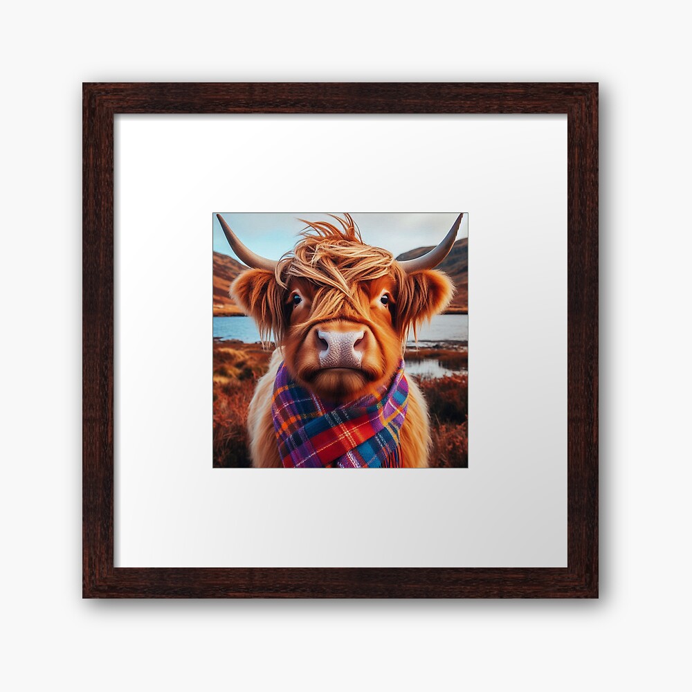 Highland Cow Framed Print - Deas Creations Redbubble Shop 