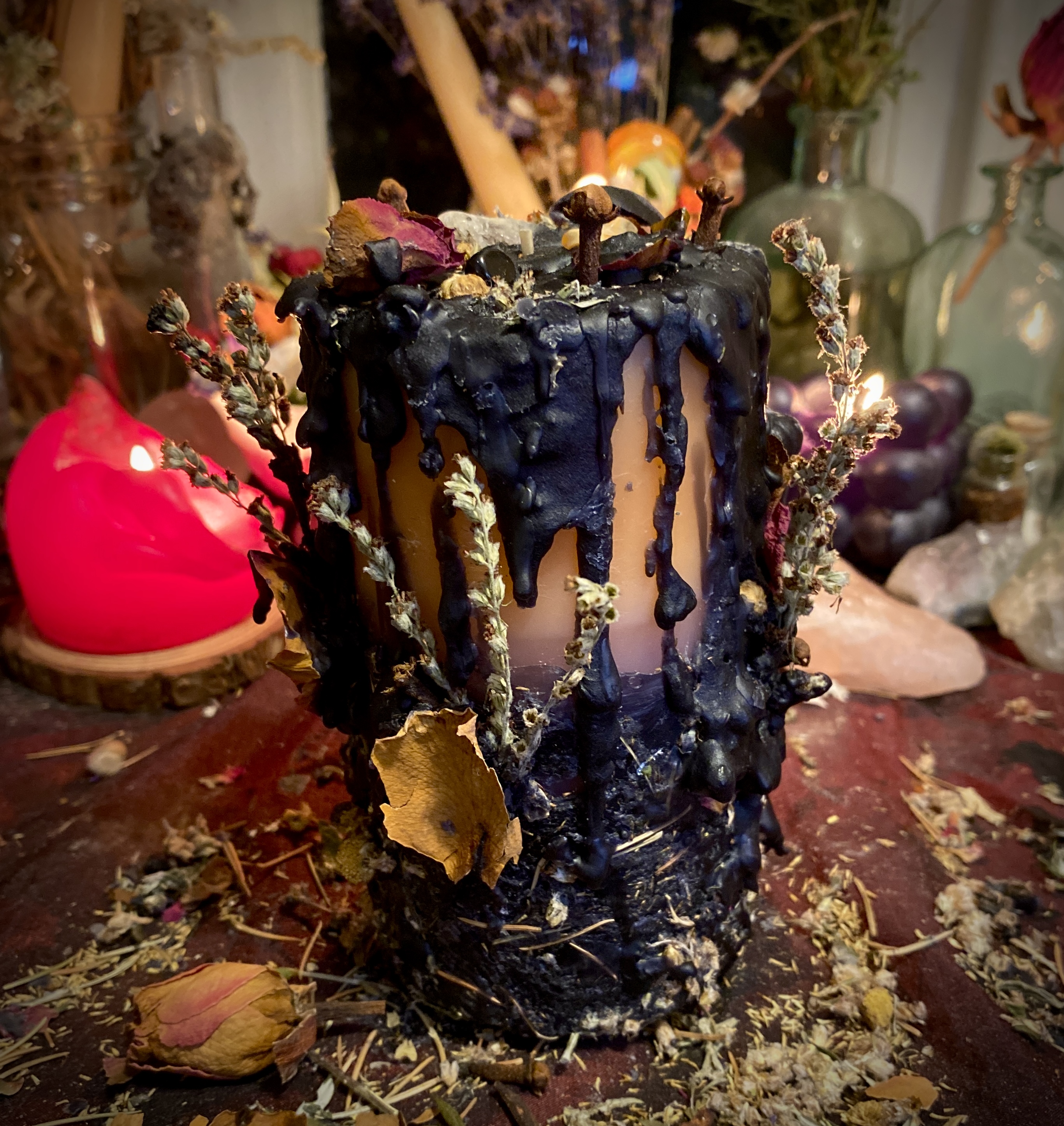 Samhain Love - Ritual Candle and House Amulet for Samhain, Halloween and Christmas
