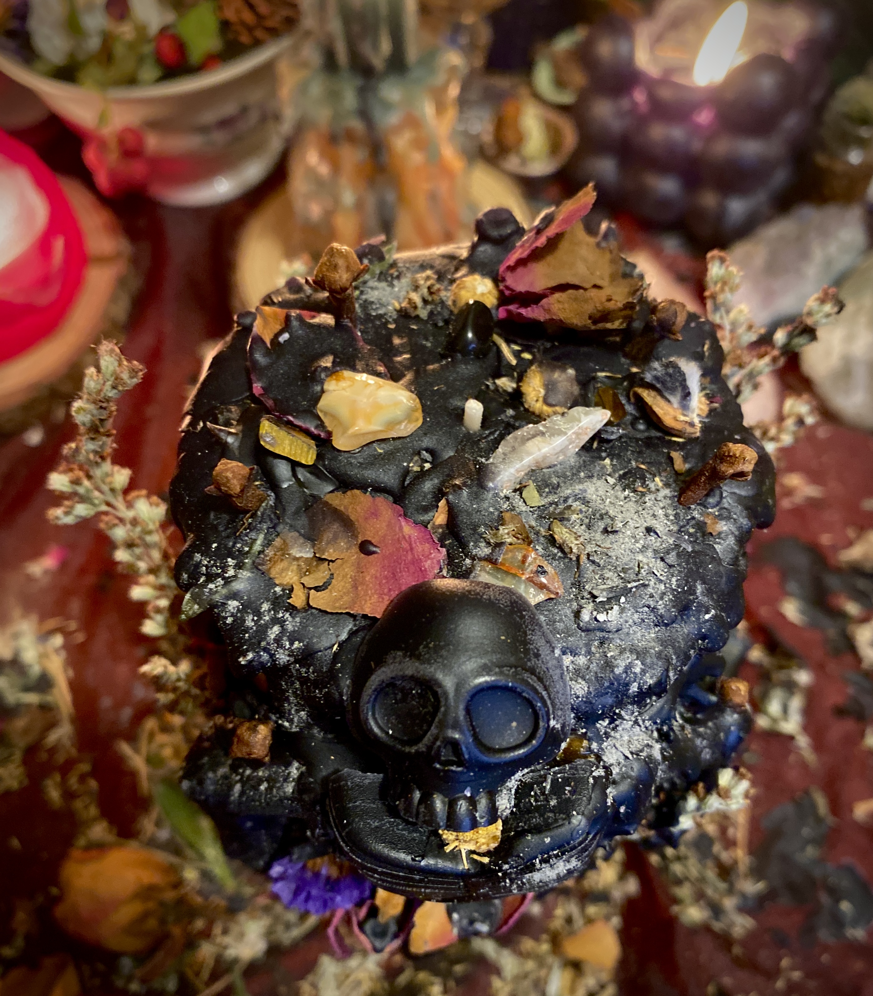 Samhain Love - Ritual Candle and House Amulet for Samhain, Halloween and Christmas