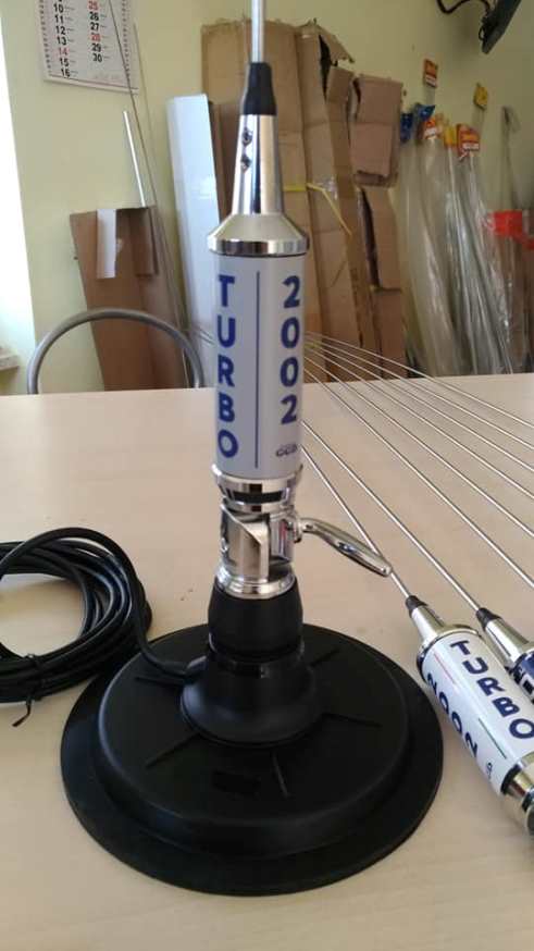 Sirio Turbo 2002 CB Antenna – 2002 By Sirio PL (Cable Or Magnetic Base Optional)