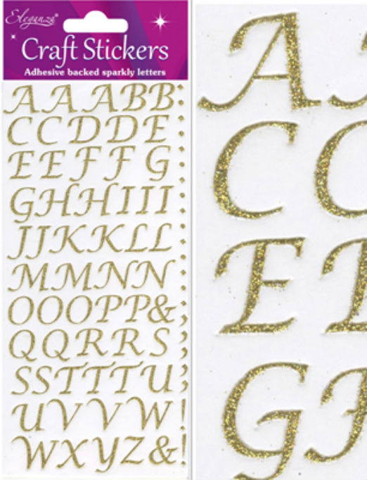 Bulk Glitter Alphabet & Numbers Sticker Sheets