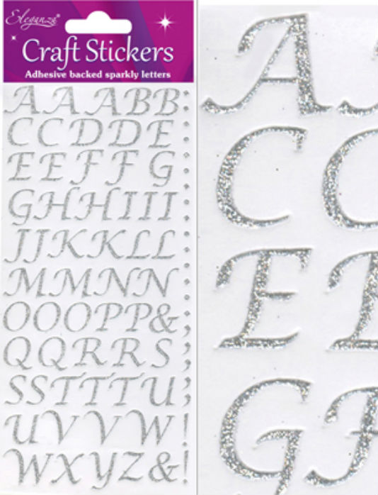Bulk Glitter Alphabet & Numbers Sticker Sheets