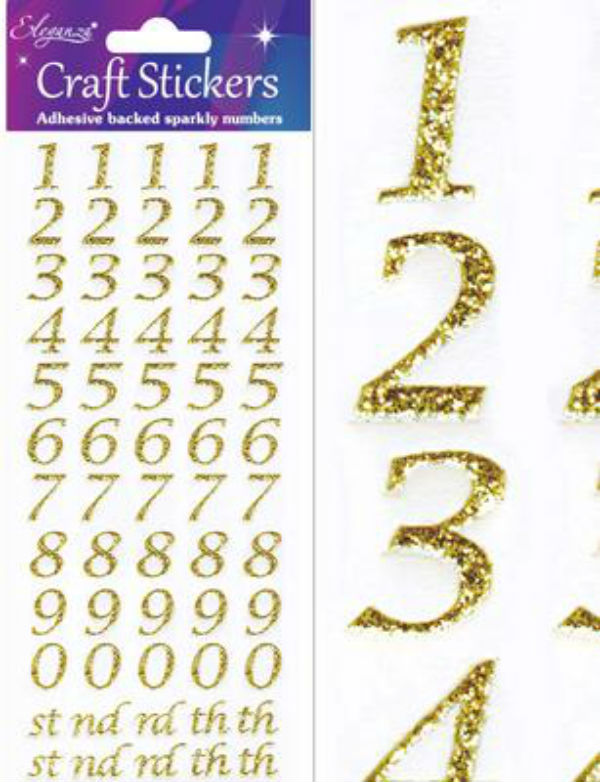 Bulk Glitter Alphabet & Numbers Sticker Sheets