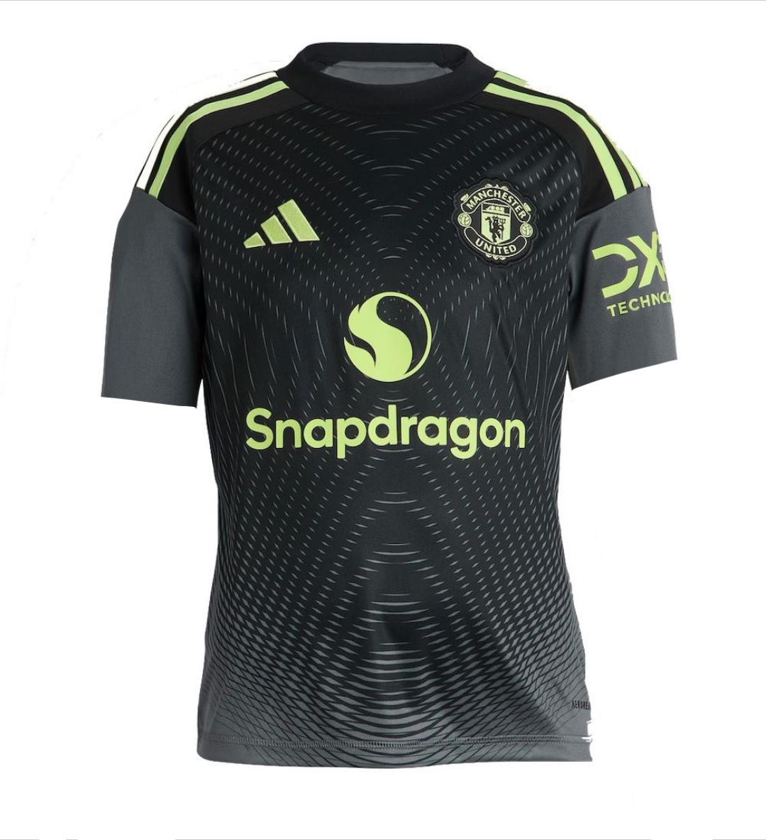 Manchester United Black Goalkeeper Replica personalised Adult Shirt or Kids kit GK keeper man utd