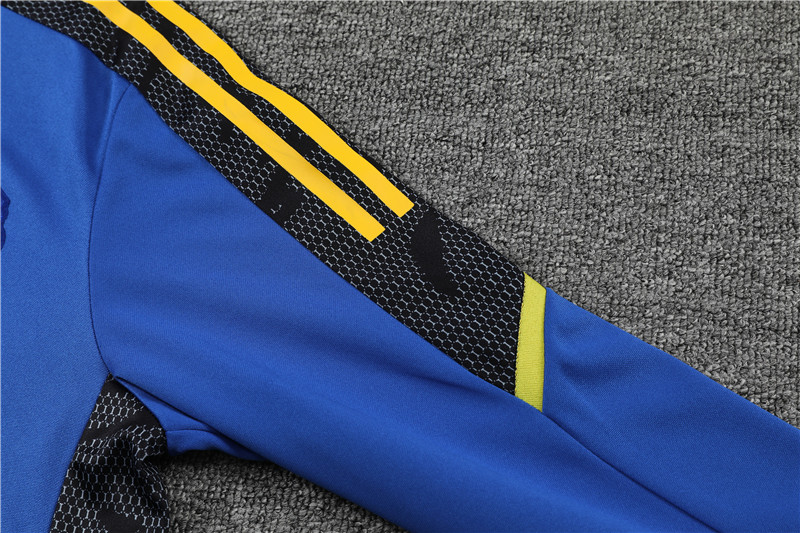 Manchester United Blue/Yellow Half Zip Jacket Tracksuit