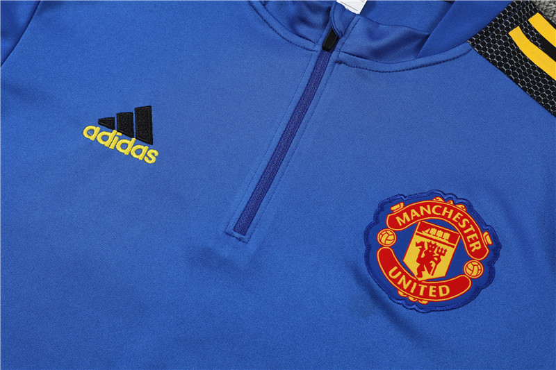 Manchester United Blue/Yellow Half Zip Jacket Tracksuit