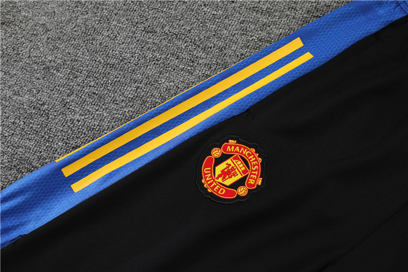 Manchester United Blue/Yellow Half Zip Jacket Tracksuit