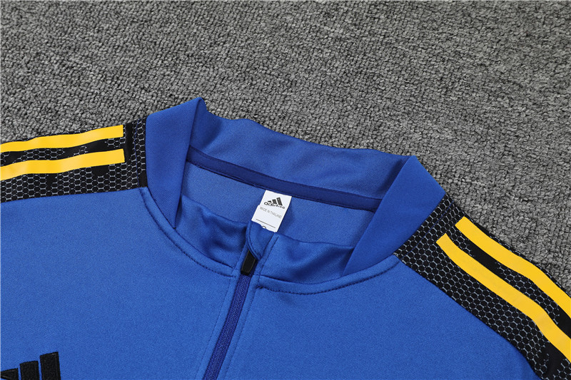 Manchester United Blue/Yellow Half Zip Jacket Tracksuit