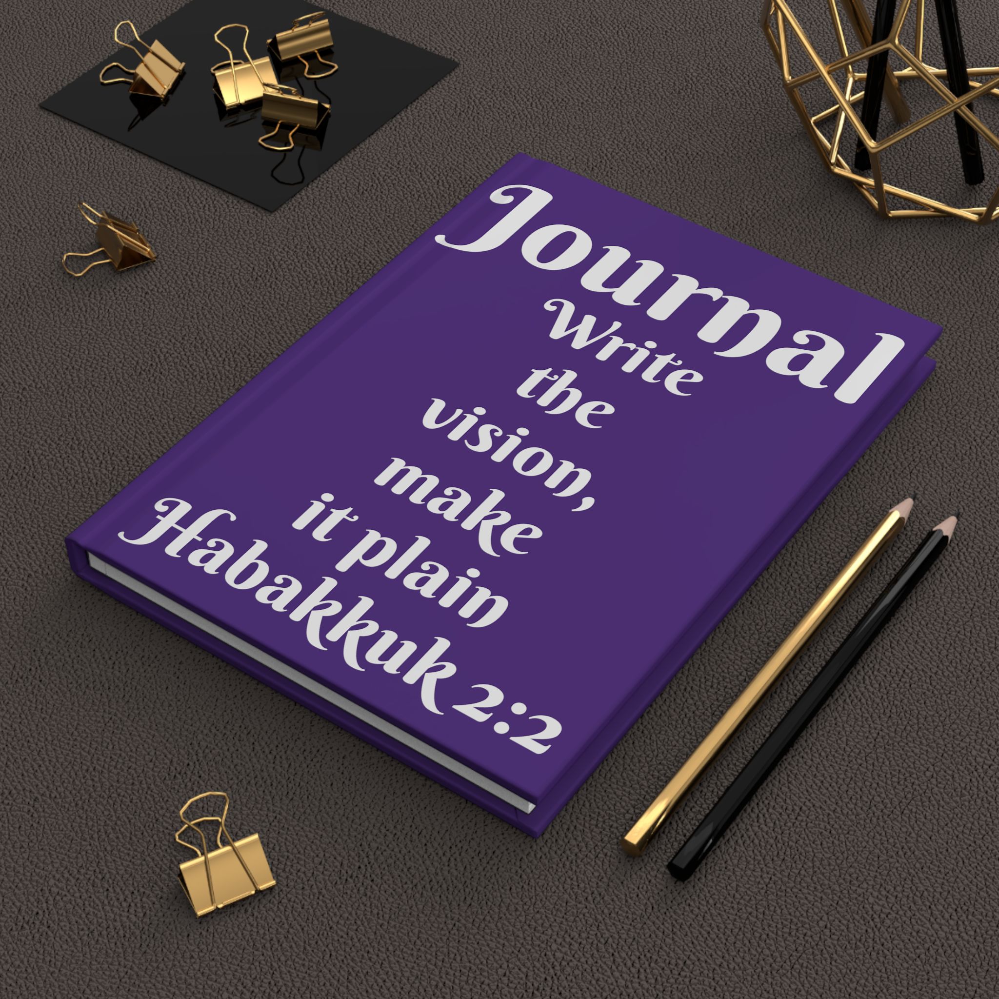 Purple Write the Vision, Hardcover Matte Journal