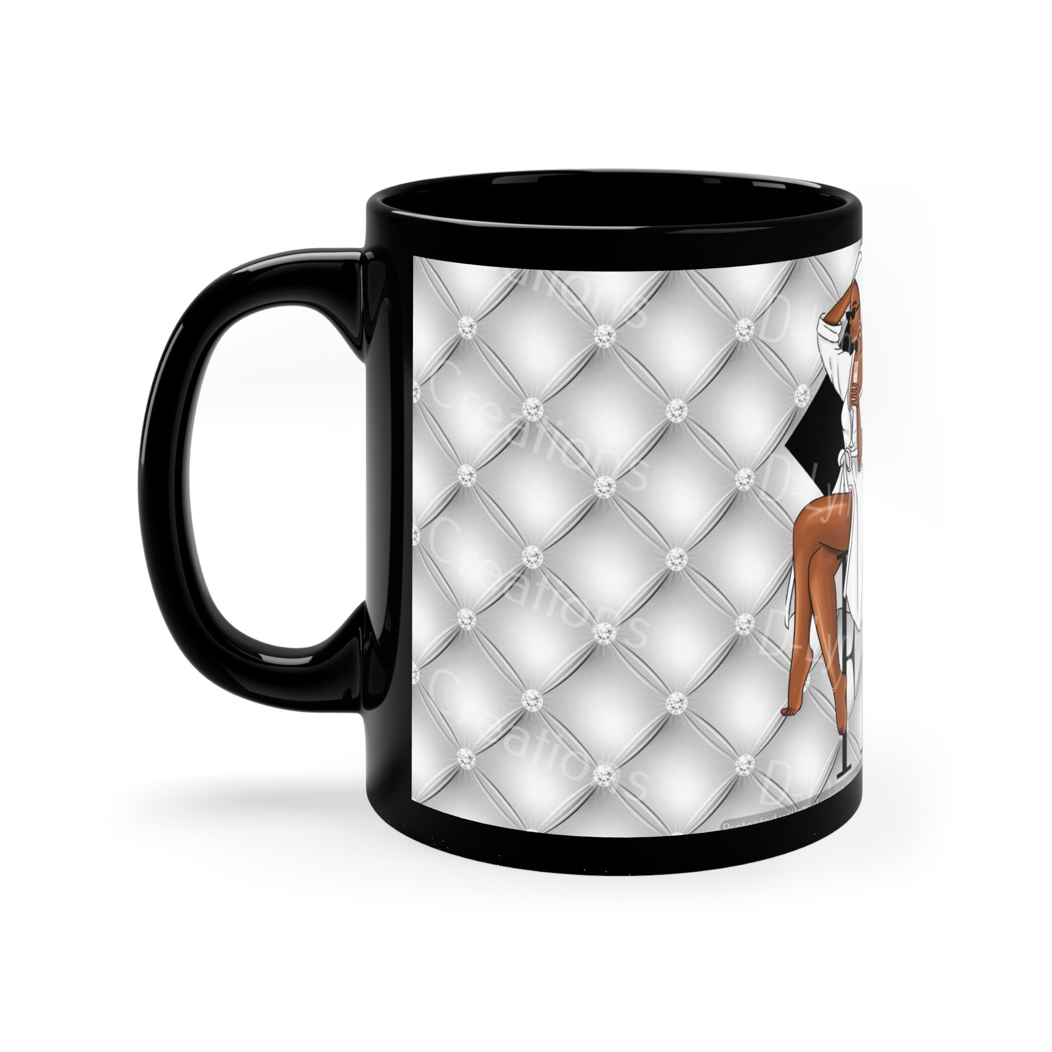 Putting Myself First Ceramic 11oz Black Mug (watermark removed when purchased)