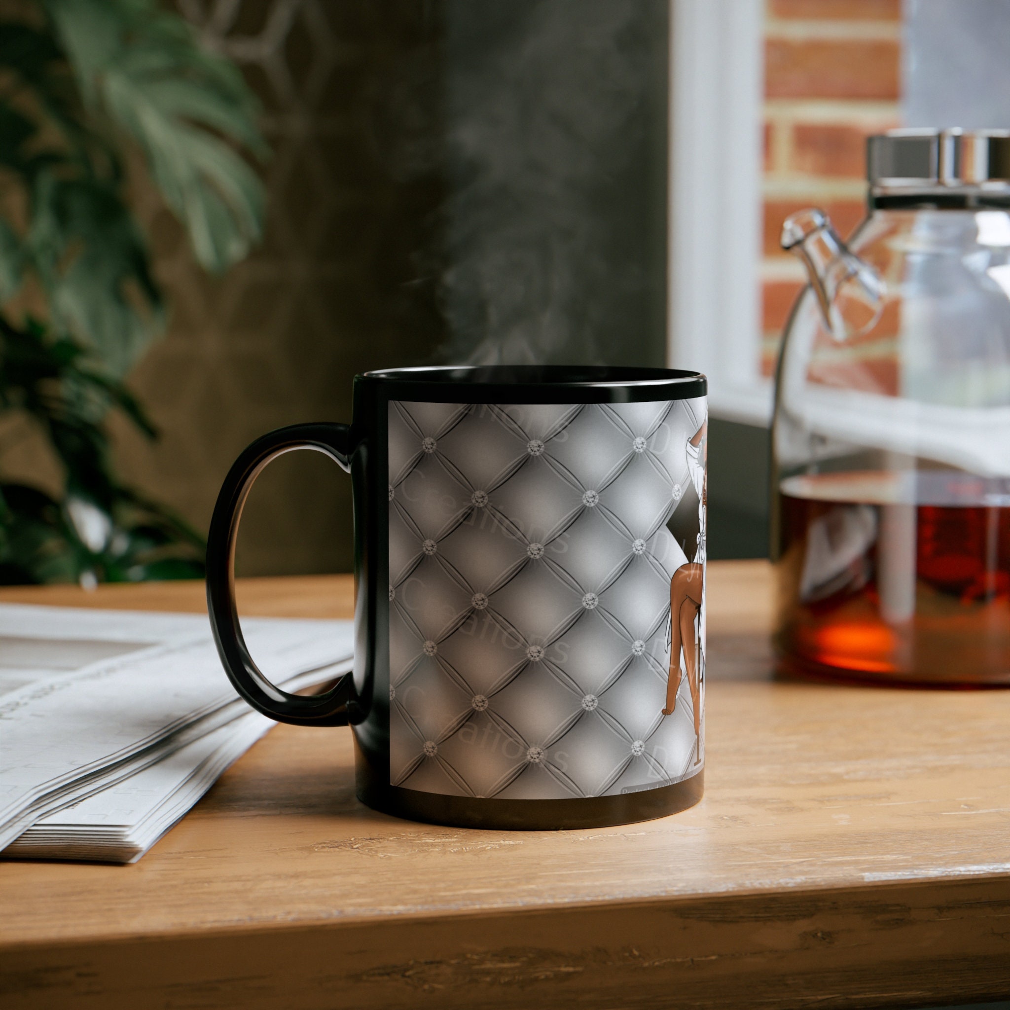 Putting Myself First Ceramic 11oz Black Mug (watermark removed when purchased)