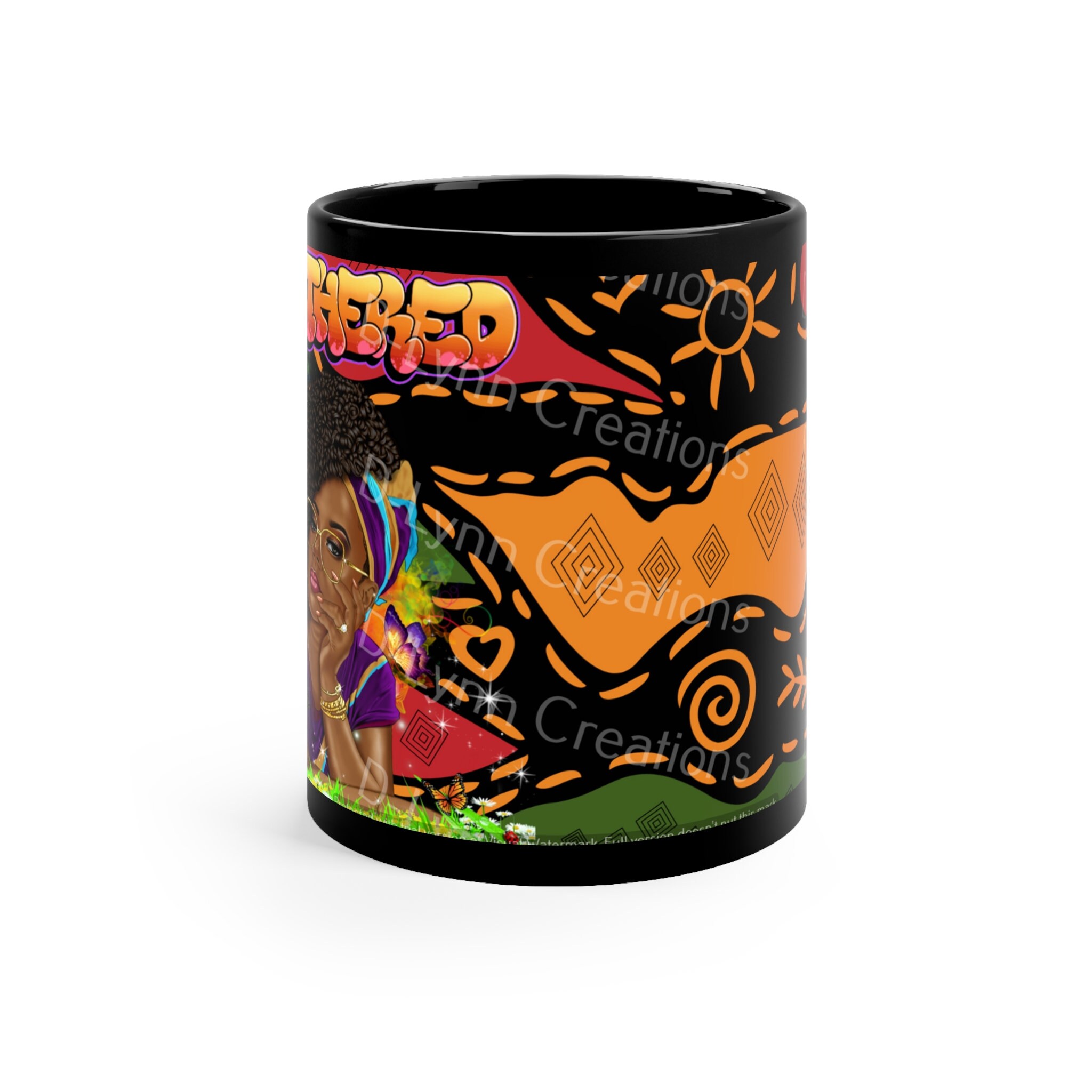 Unbothered 11oz Black Coffee Mug (watermark removed when purchased)