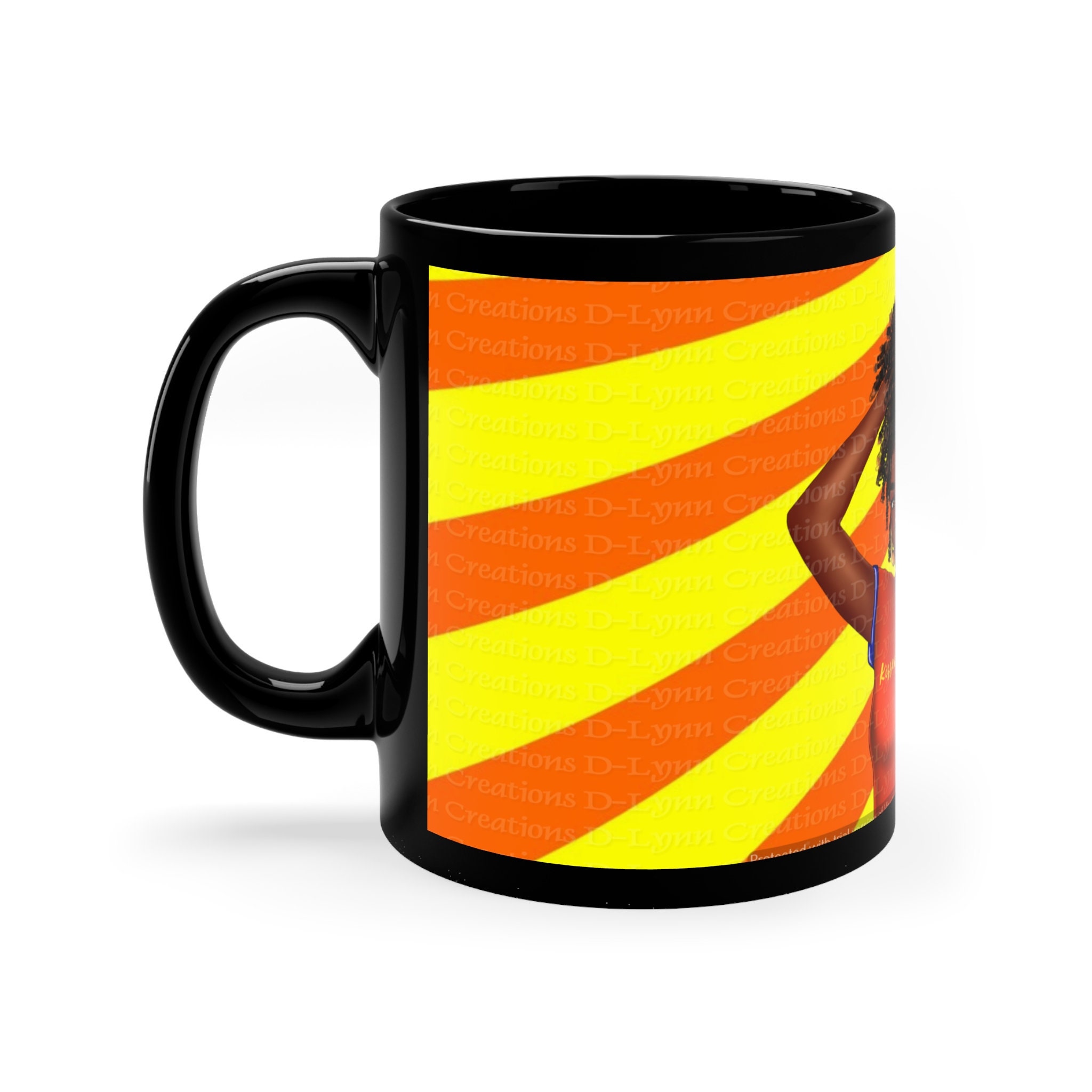 Kissed by the Sun 11oz Black Ceramic Mug (watermarks removed once purchased)