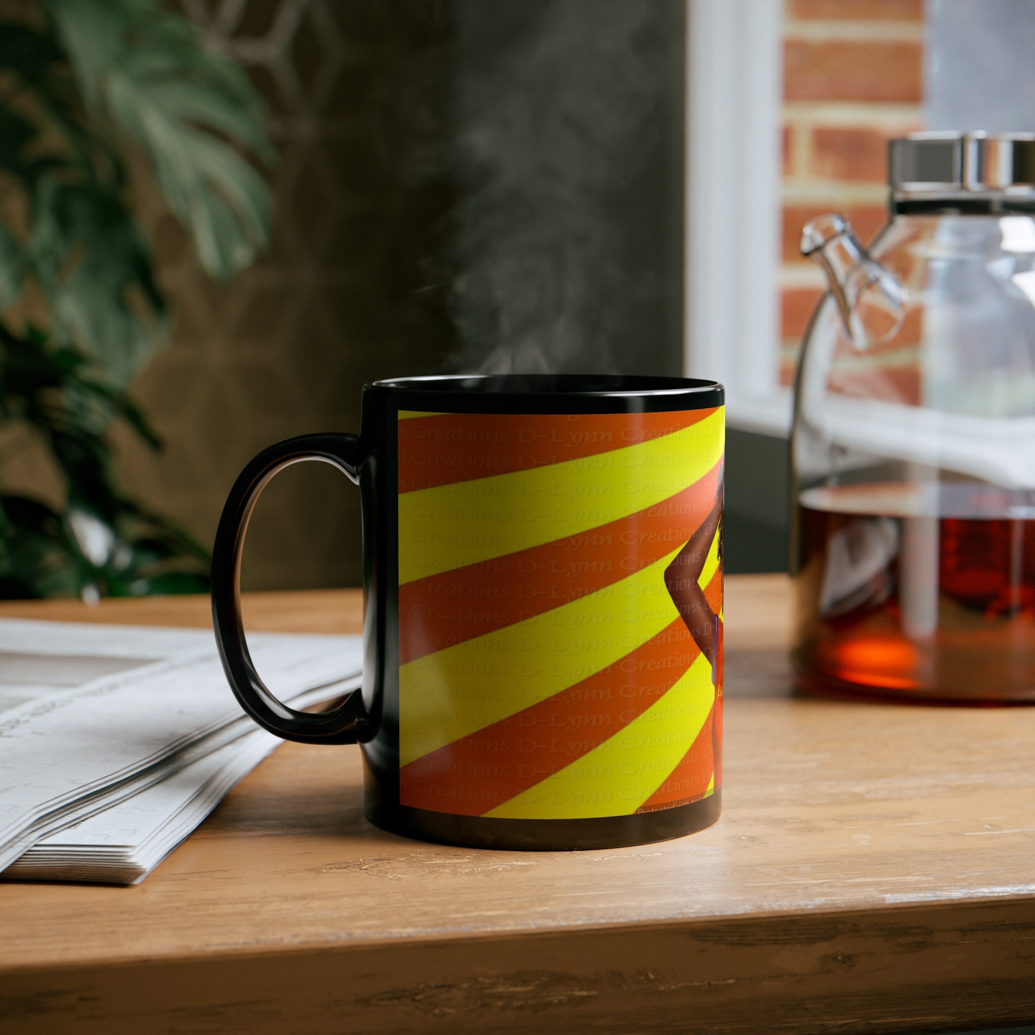 Kissed by the Sun 11oz Black Ceramic Mug (watermarks removed once purchased)