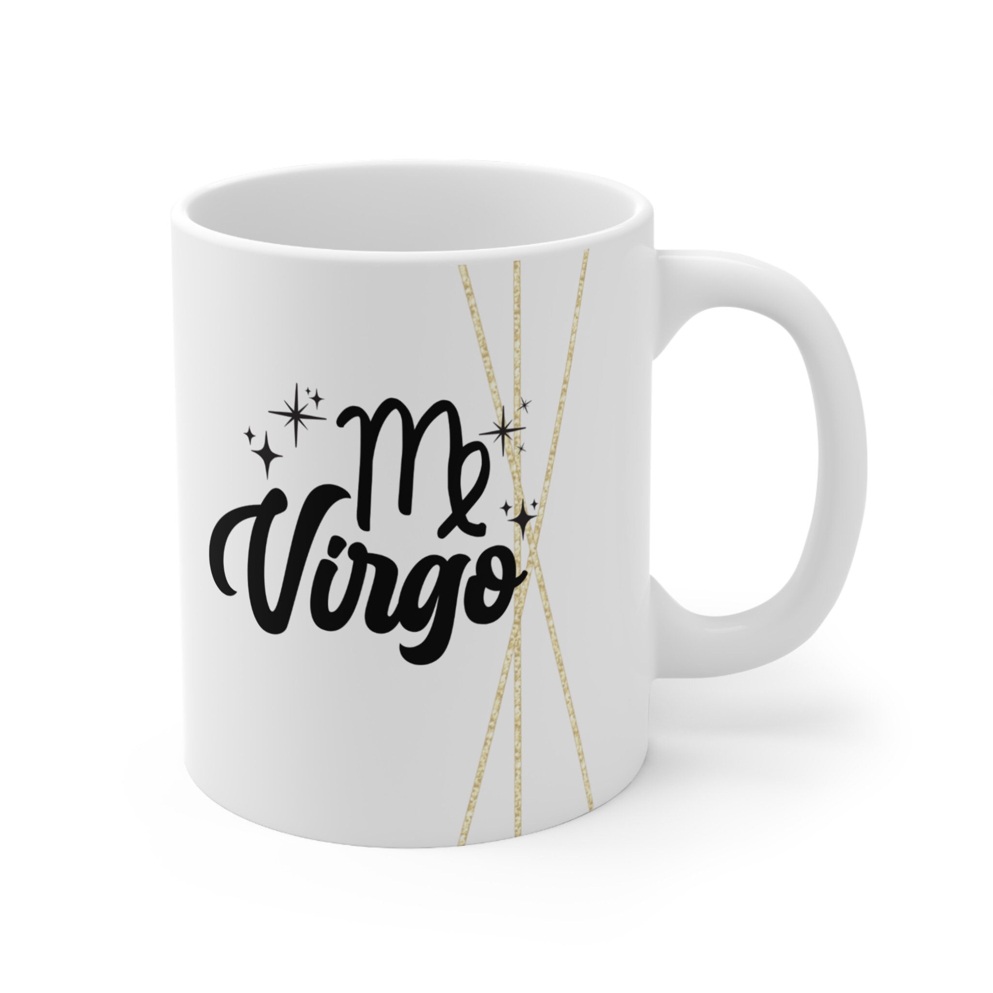 Virgo 11oz White Ceramic Coffee Mug