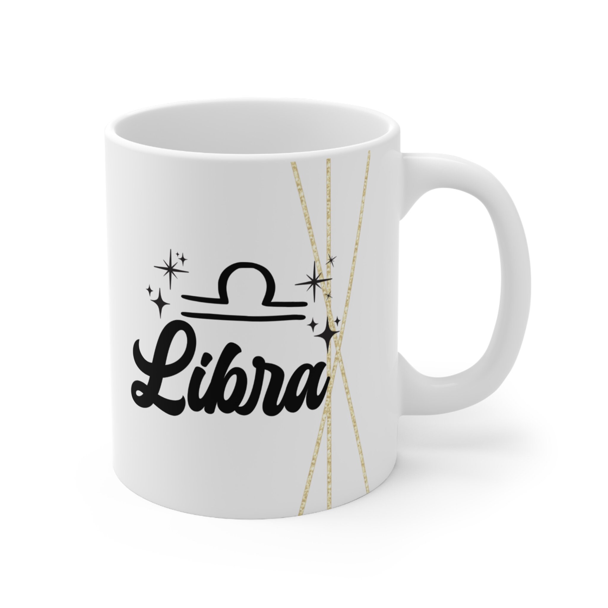Libra 11oz White Ceramic Coffee Mug