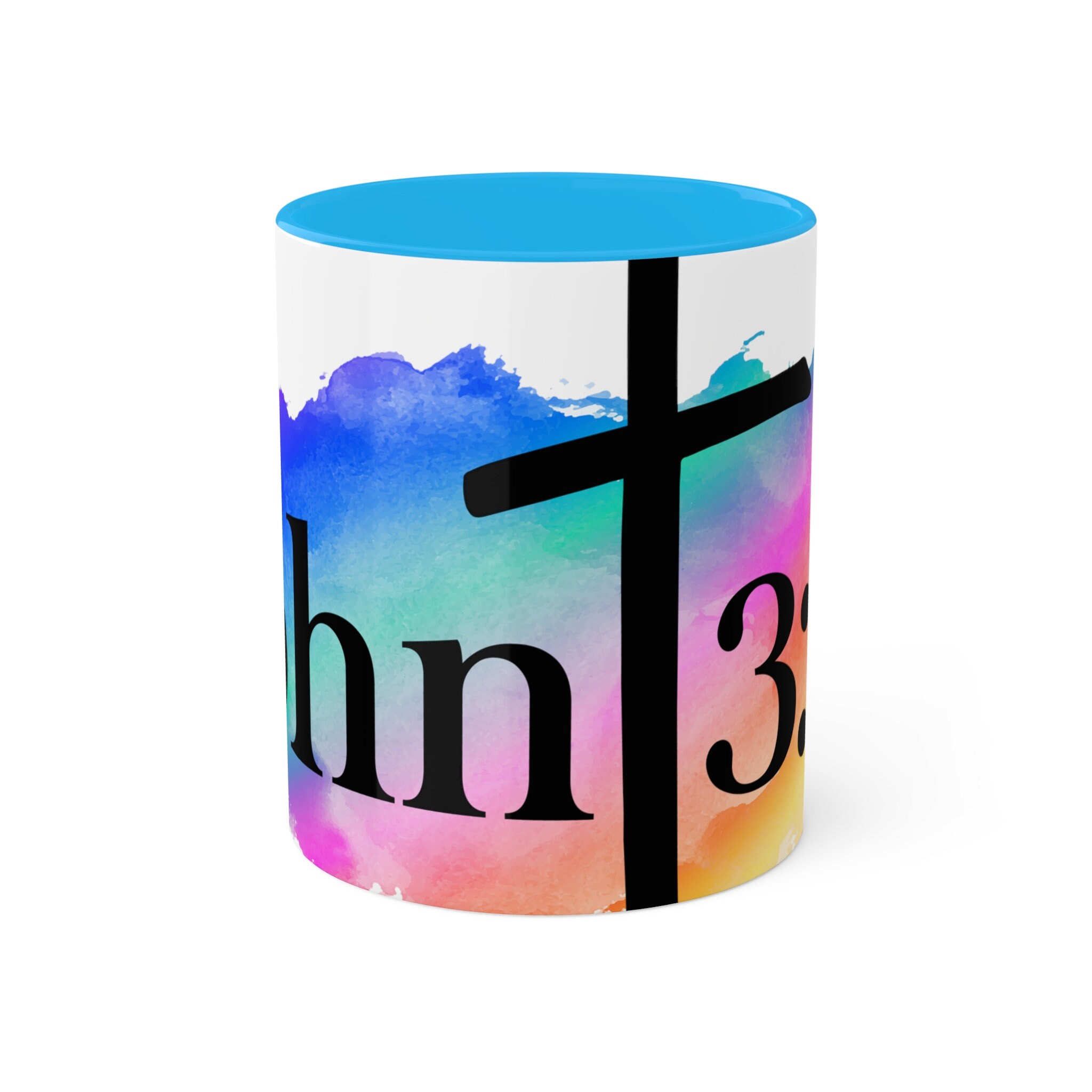 John 3:16, 11oz Colorful Ceramic Coffee Mug