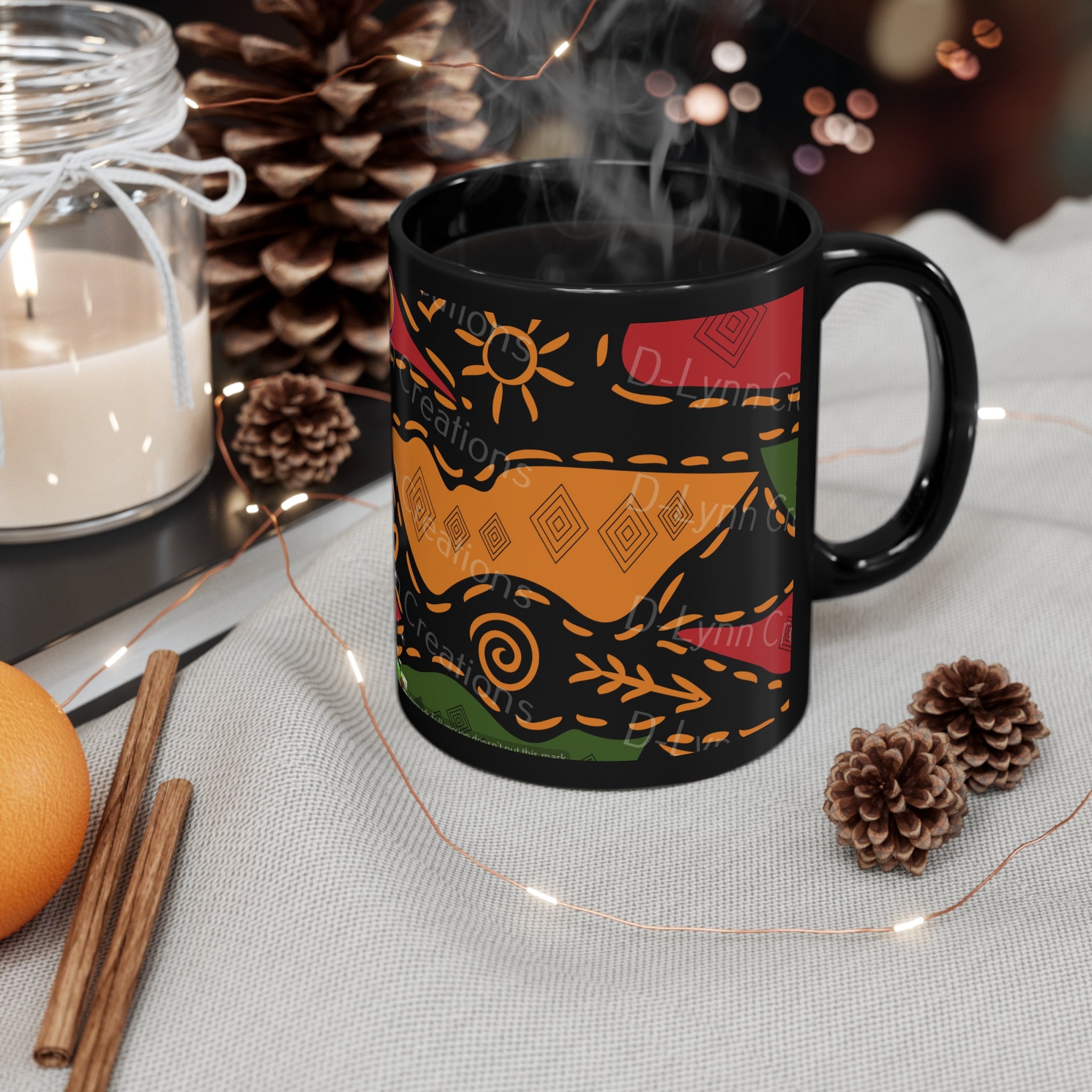 Unbothered 11oz Black Coffee Mug (watermark removed when purchased)