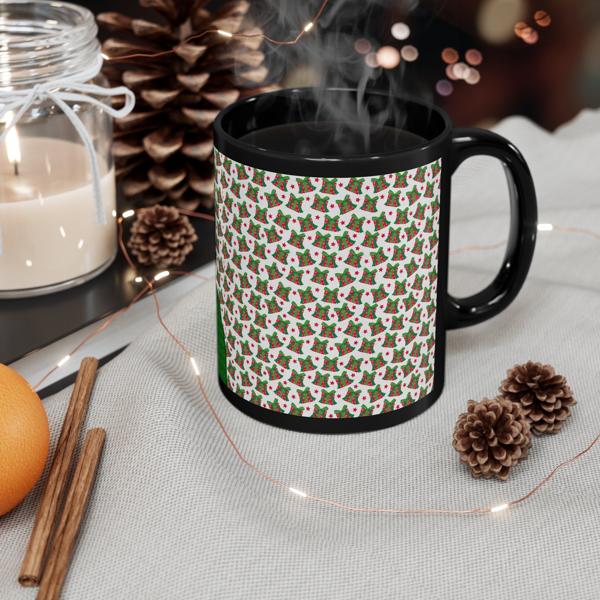 Merry Grinchmas 11oz Black Ceramic Coffee Mug (watermarks removed once purchased)