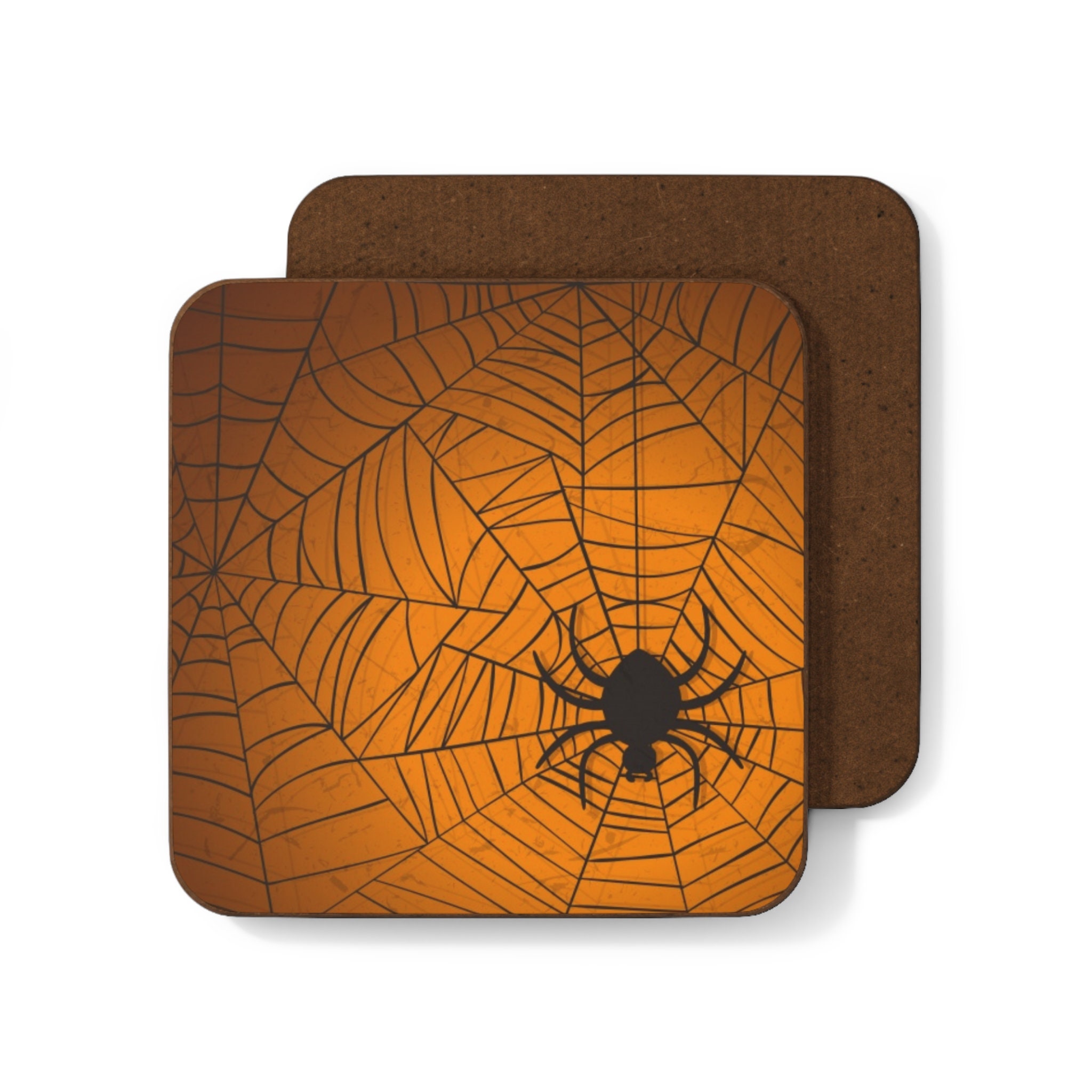 Witchy Orange Witch Hardboard Back Coaster, 3.5" x 3.5"