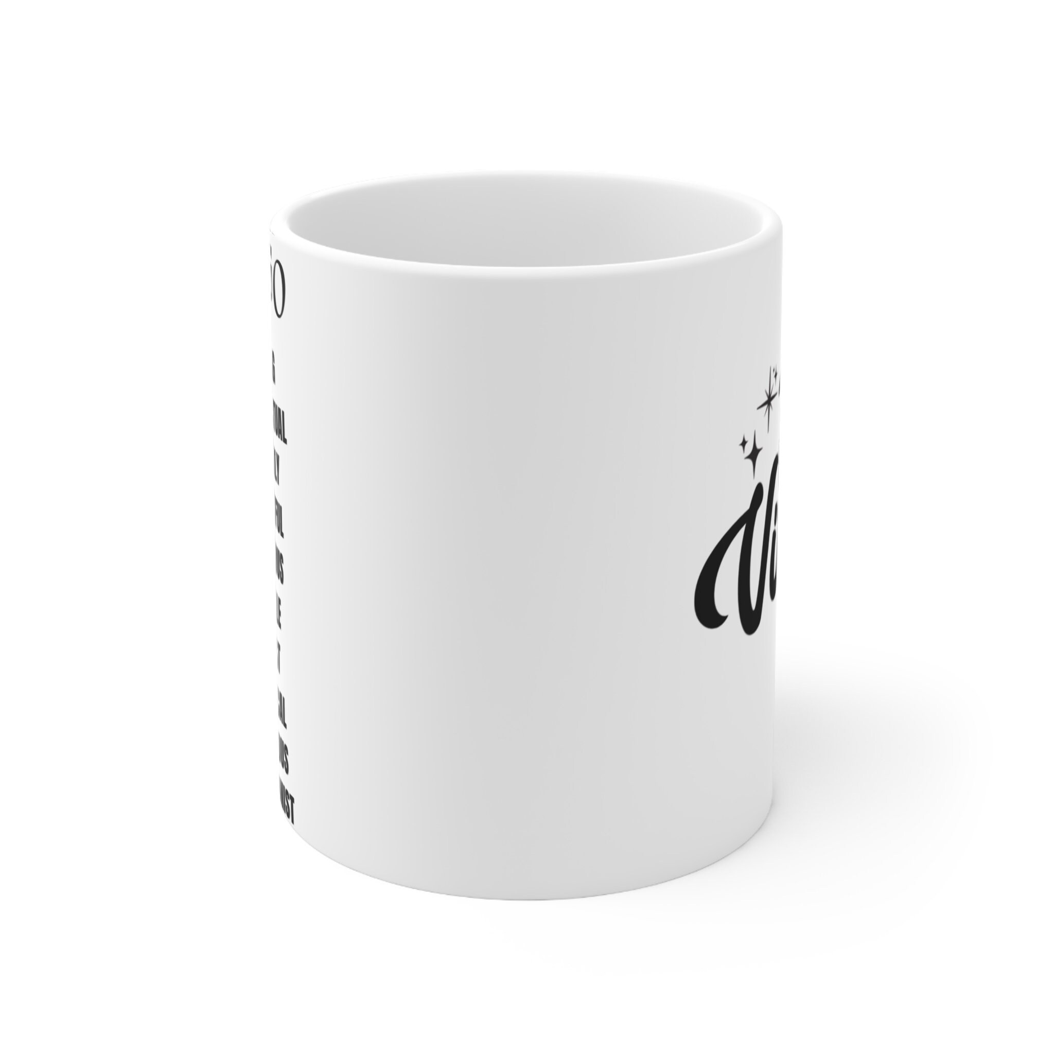 Virgo 11oz White Ceramic Coffee Mug