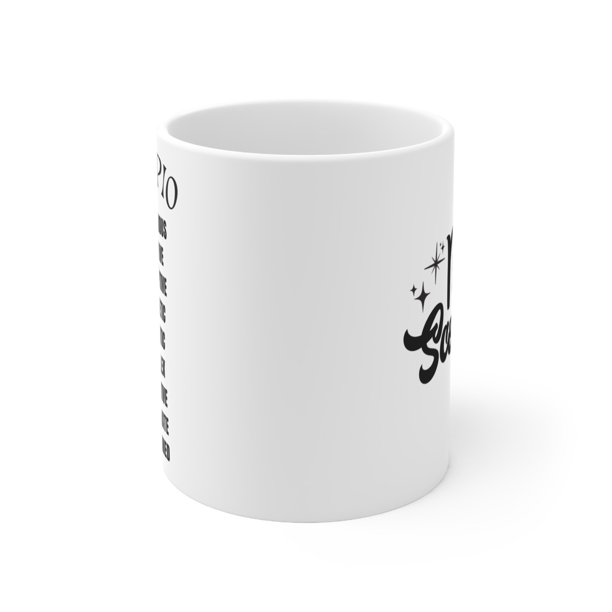 Scorpio 11oz White Ceramic Coffee Mug
