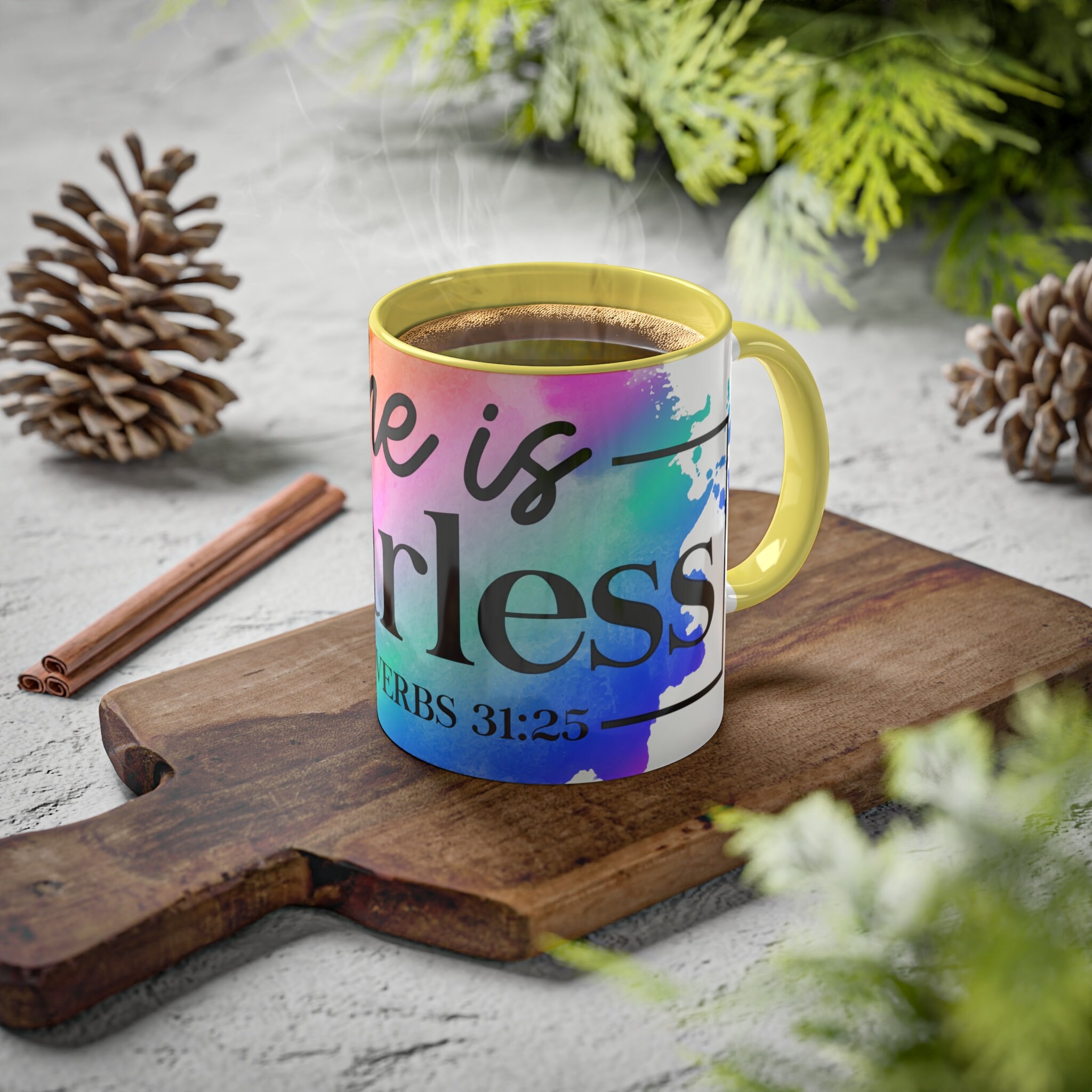 She is Fearless 11oz Colorful Ceramic Coffee Mugs