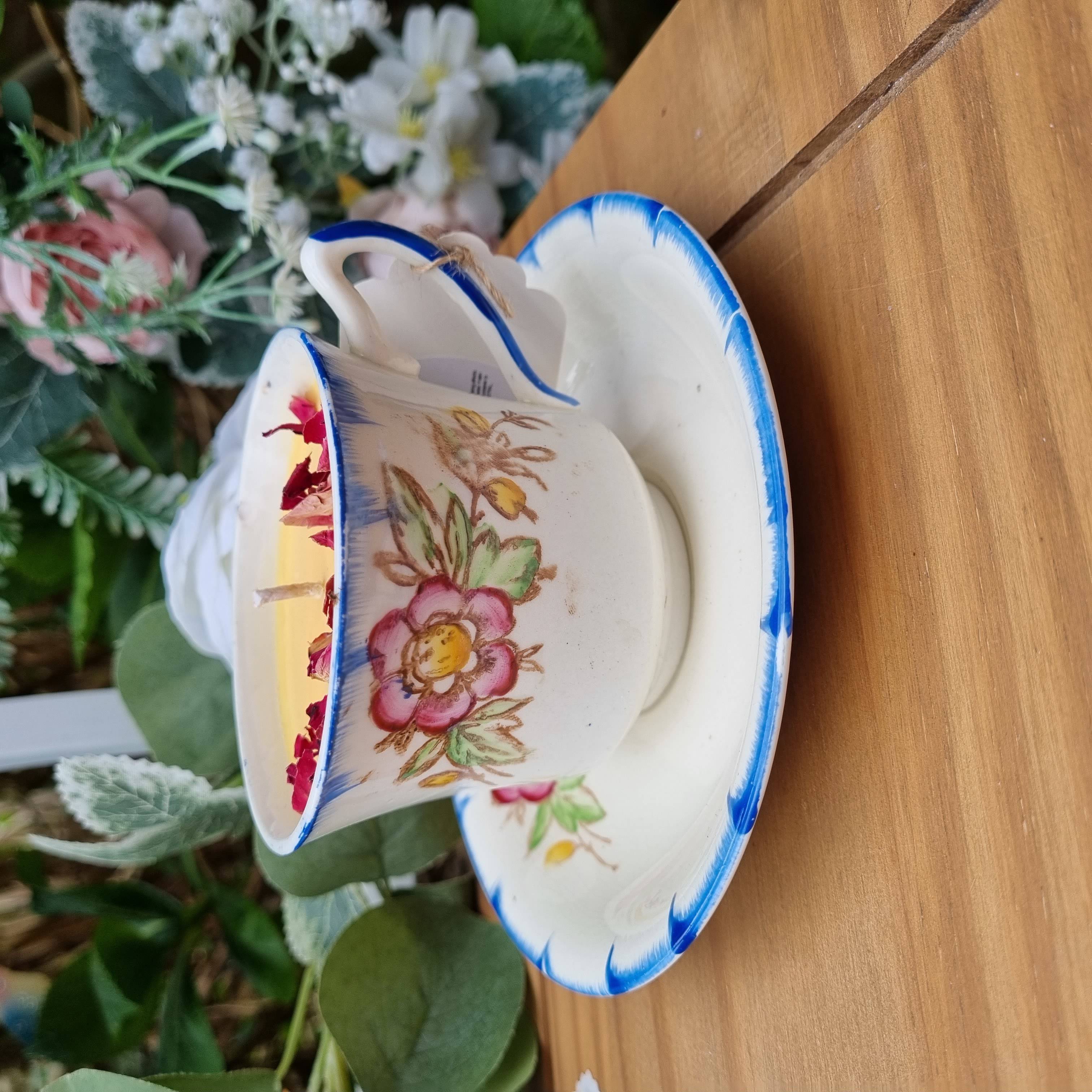 Sweet Orange Teacup & Saucer Candle