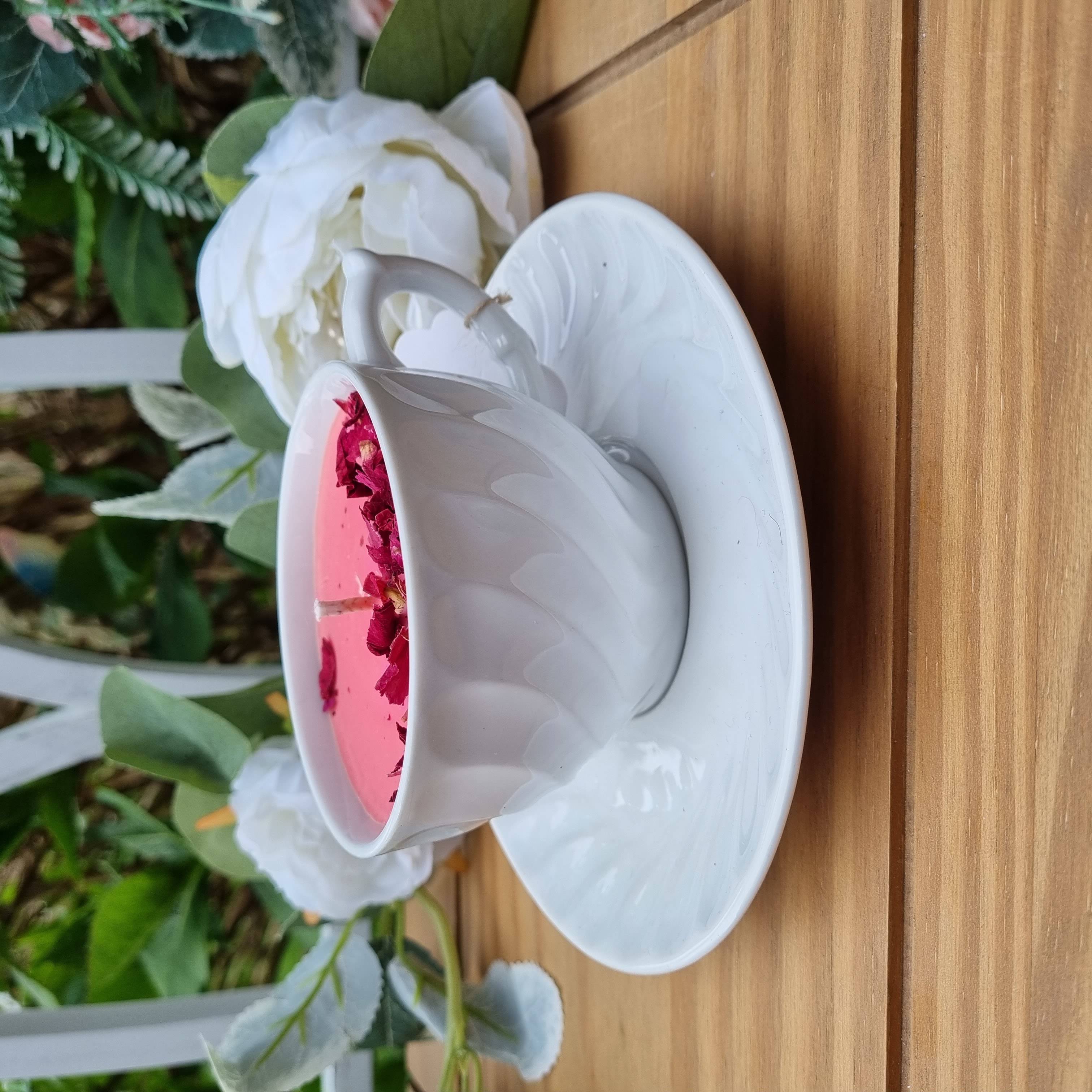 Cherry Teacup & Saucer Candle
