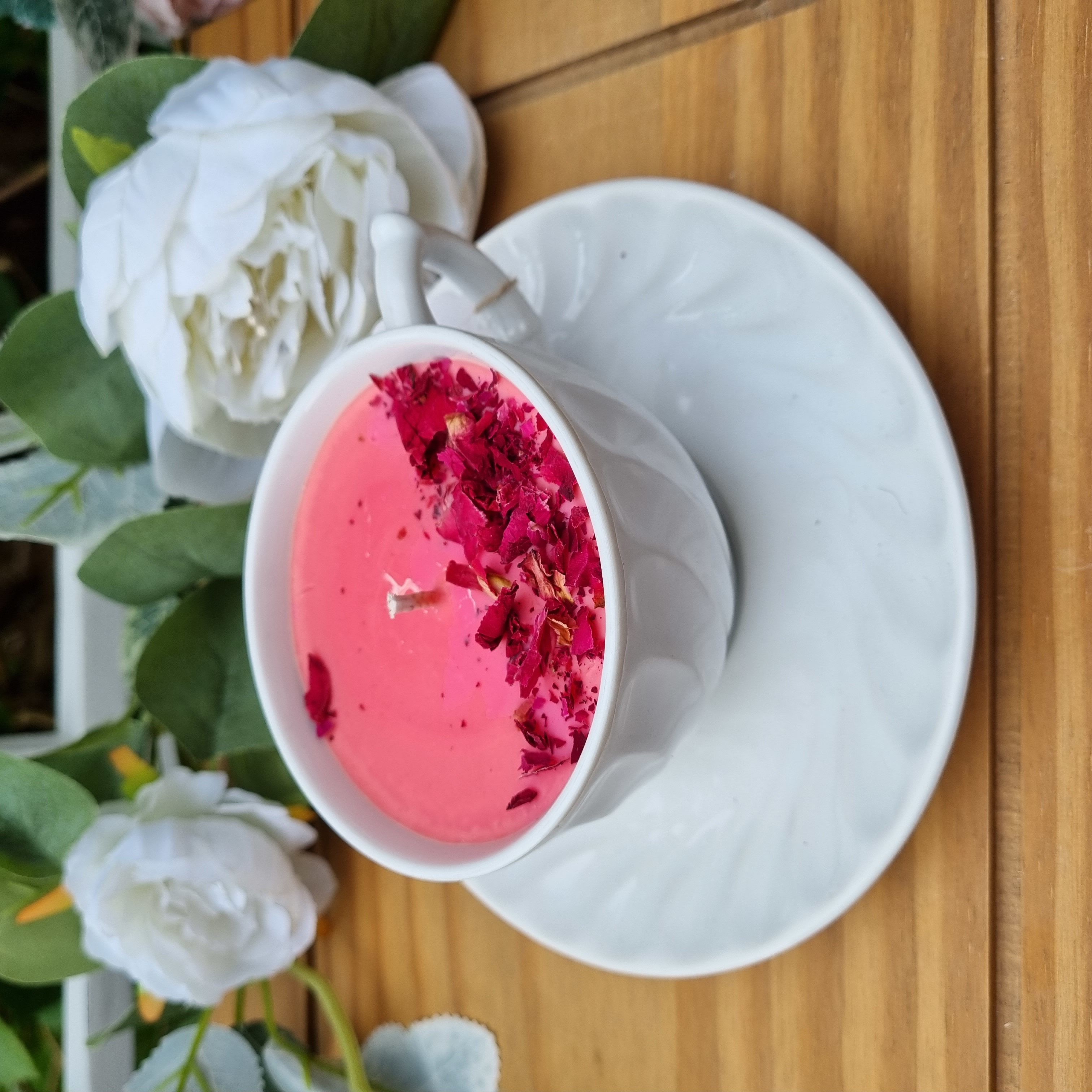 Cherry Teacup & Saucer Candle