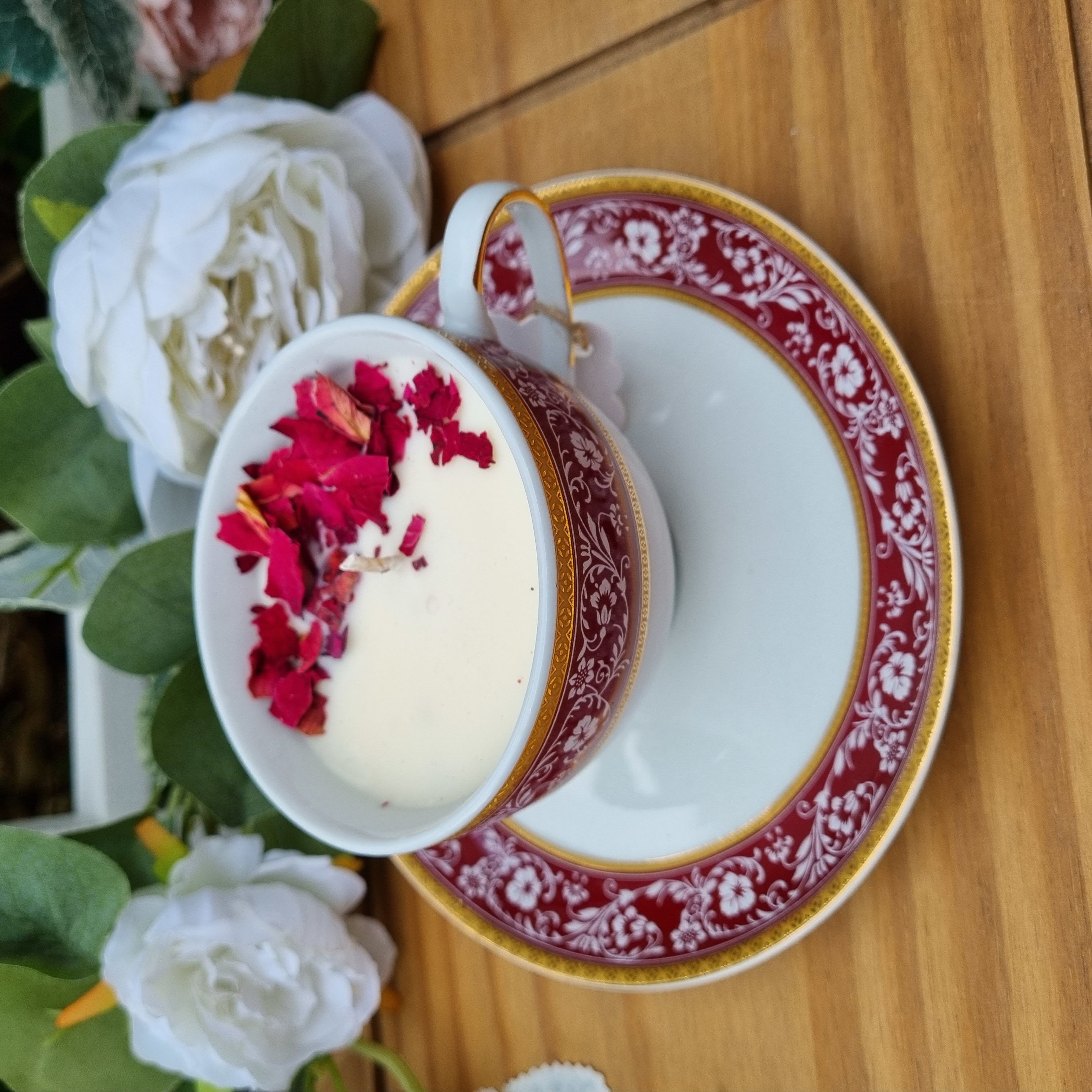 Toasted Marshmellow Teacup & Saucer Candle