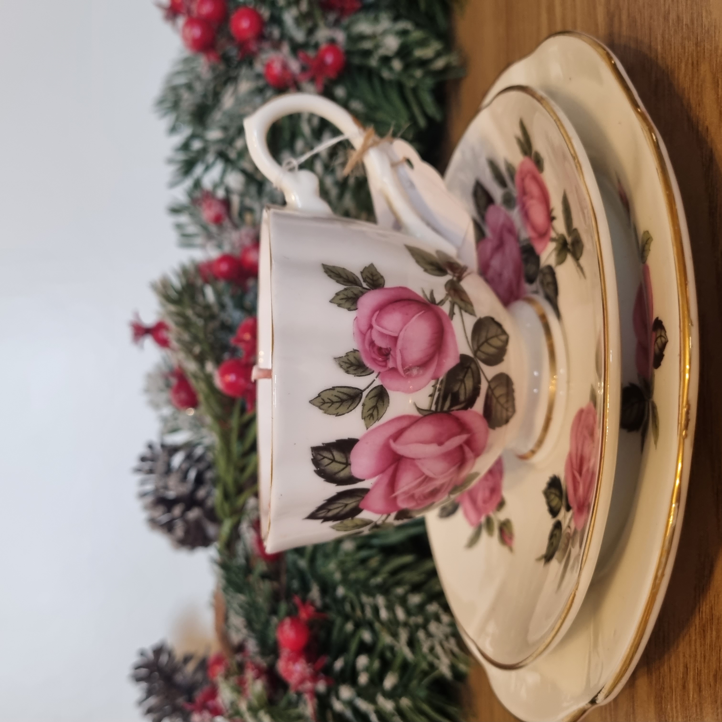 Apricot & Rose Teacup & Saucer Candle