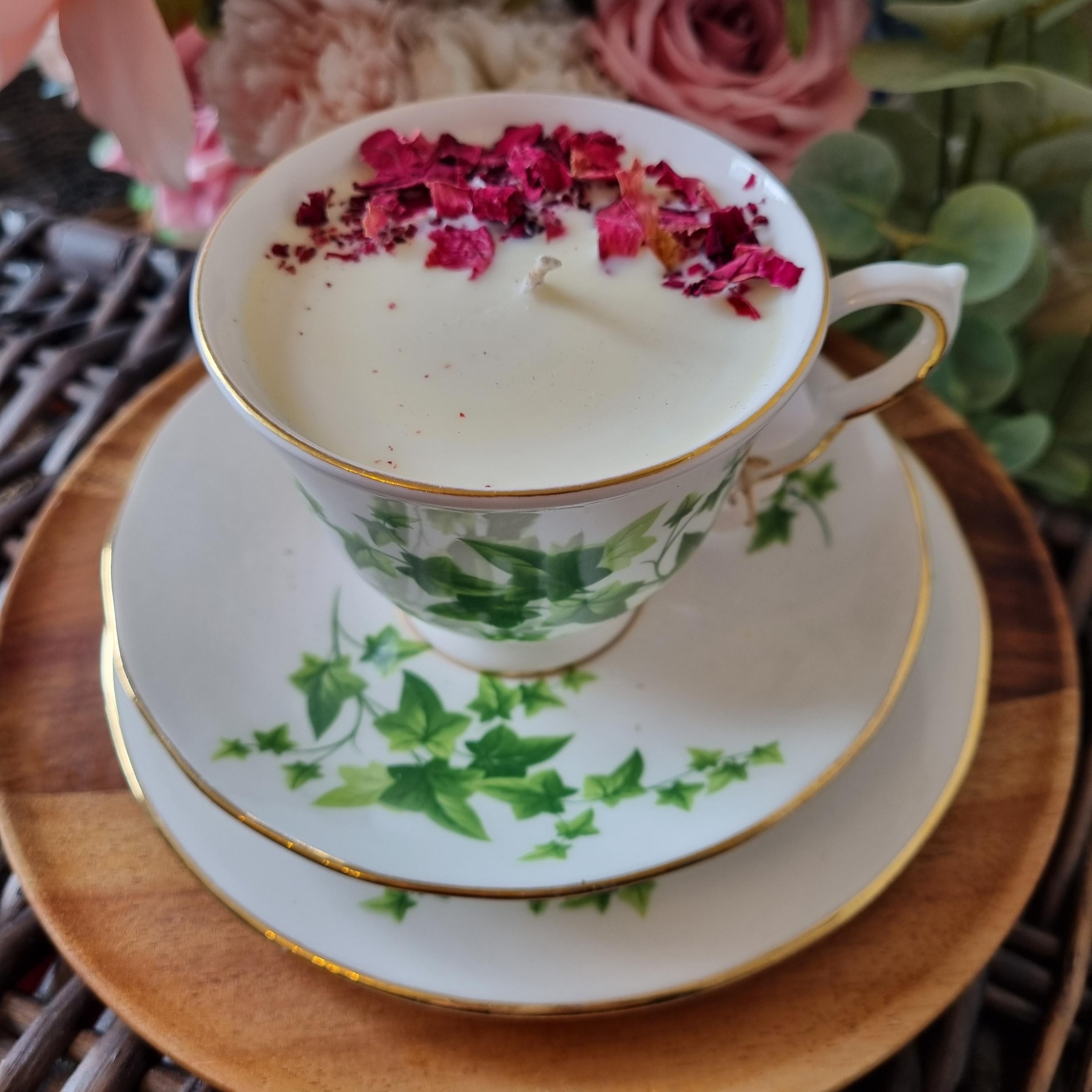 Raspberry & Vanilla Teacup and Saucer Candle