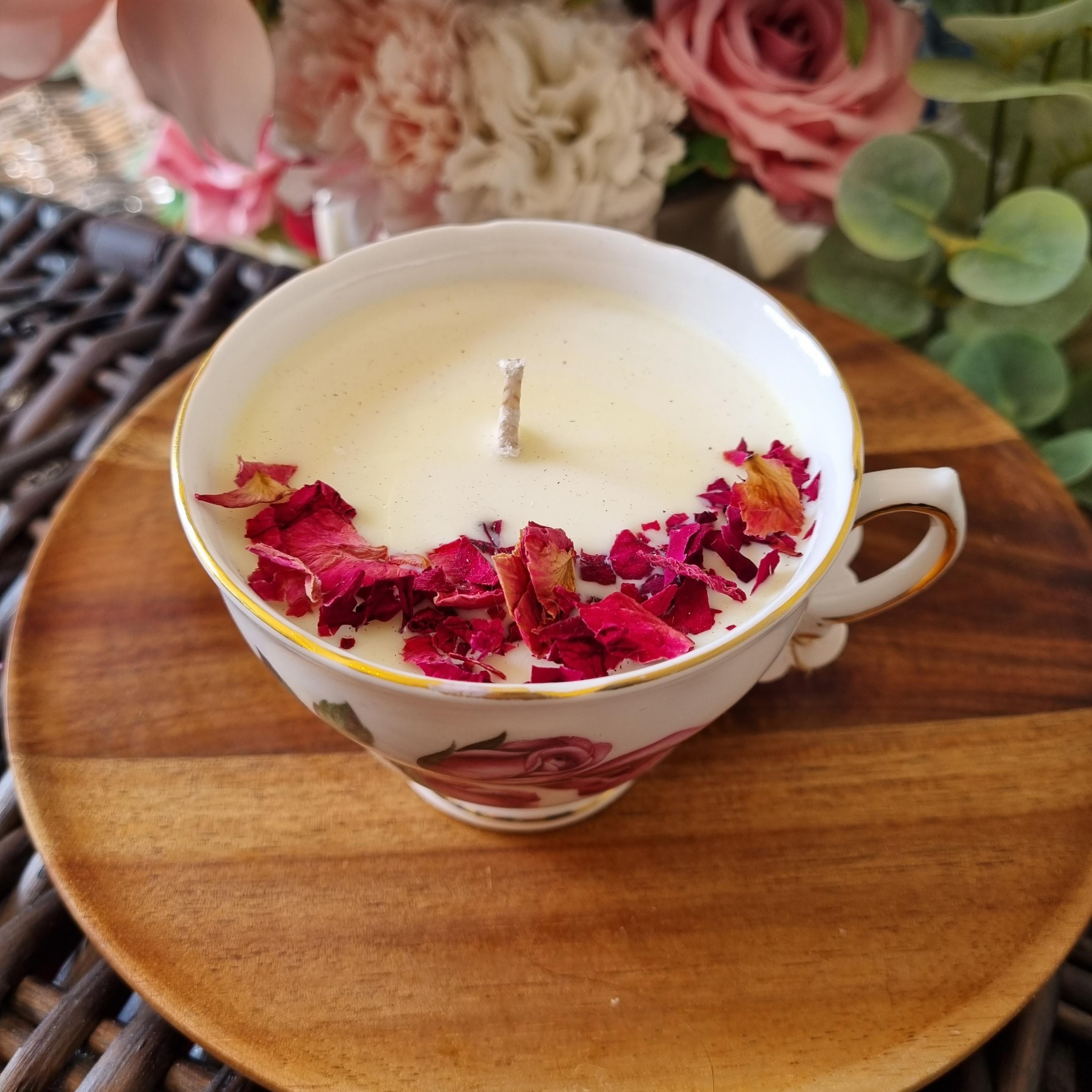 Raspberry & Vanilla Teacup Candle
