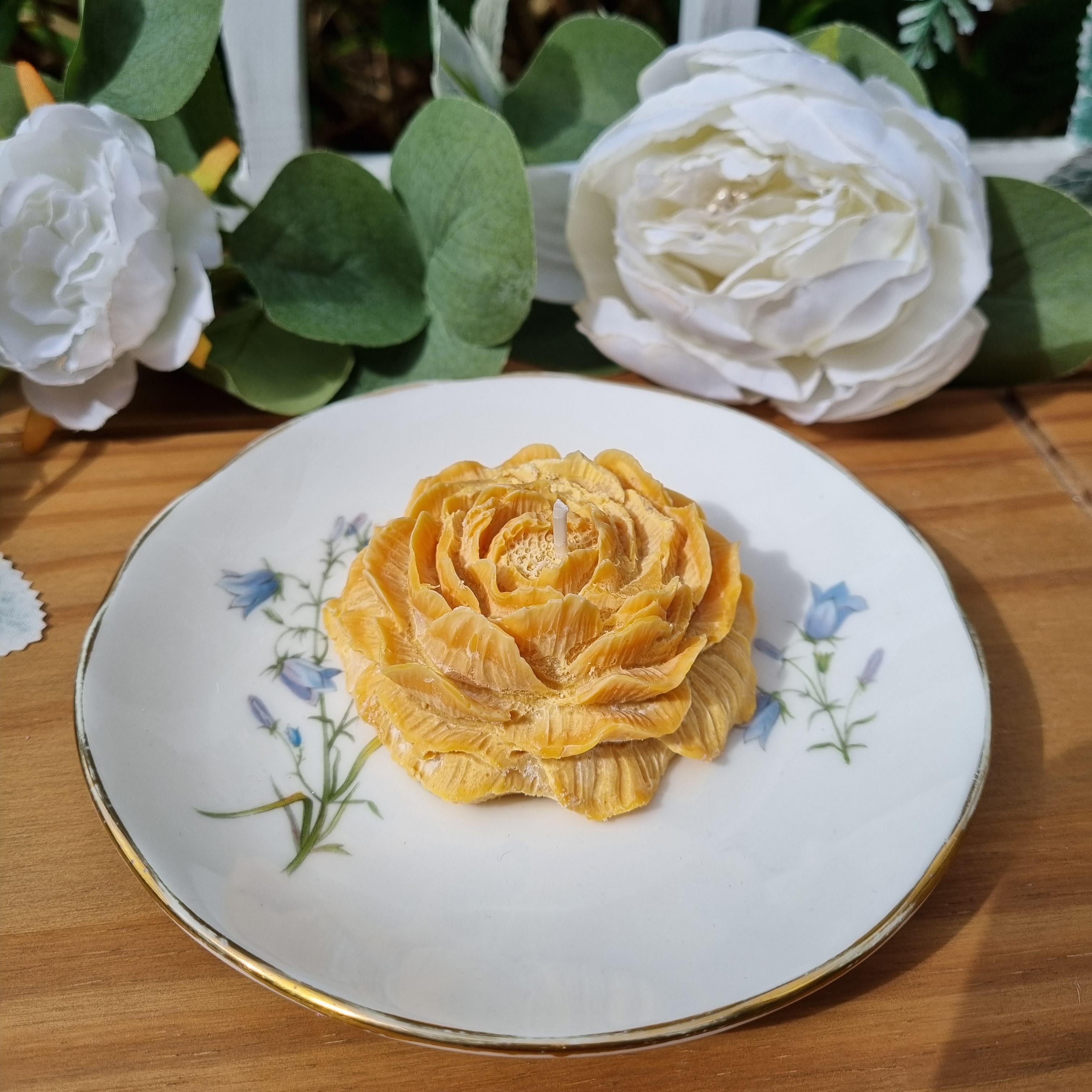 Violet & Peony Flower Candle