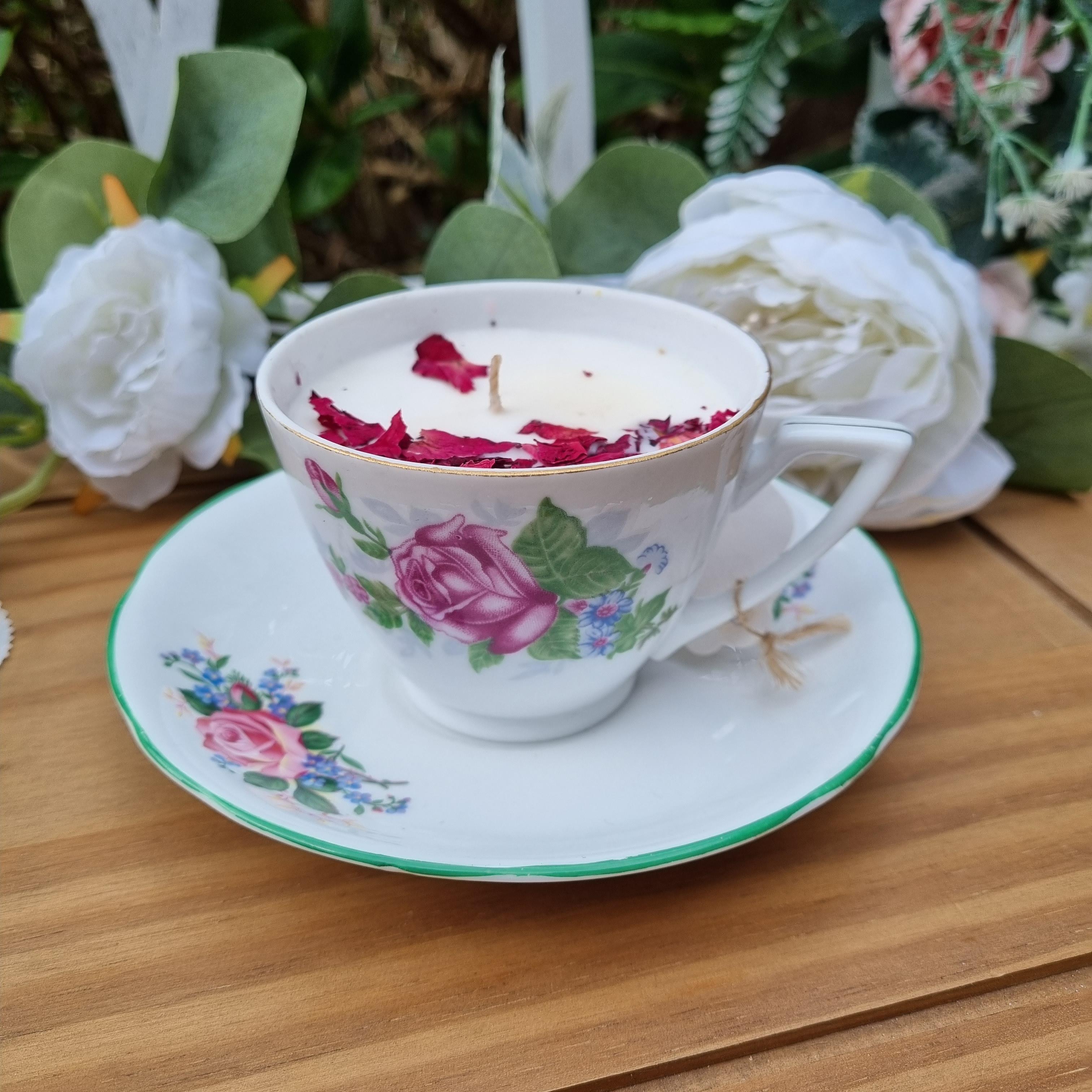 Baby Powder Teacup & Saucer Candle