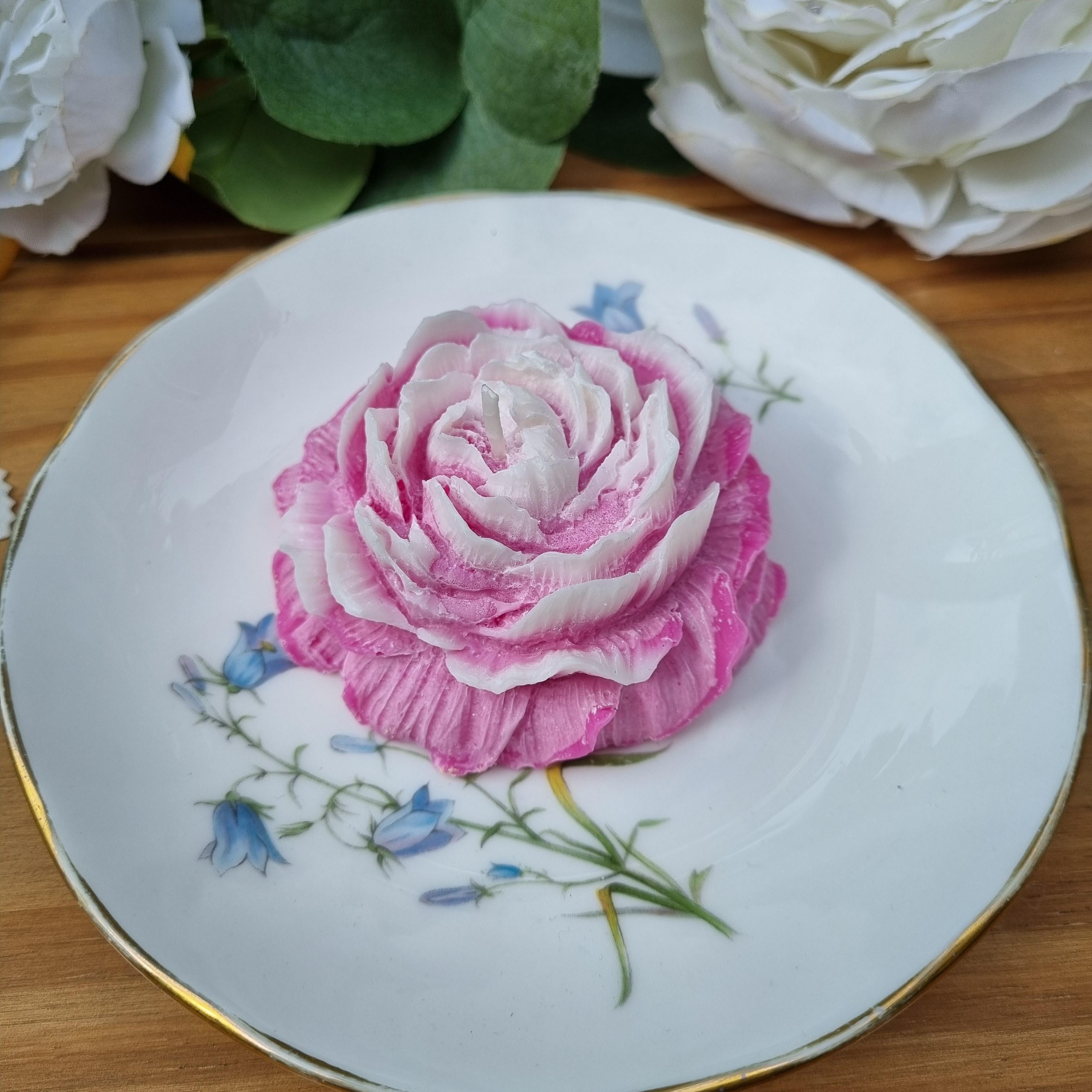 Violet & Peony Flower Candle