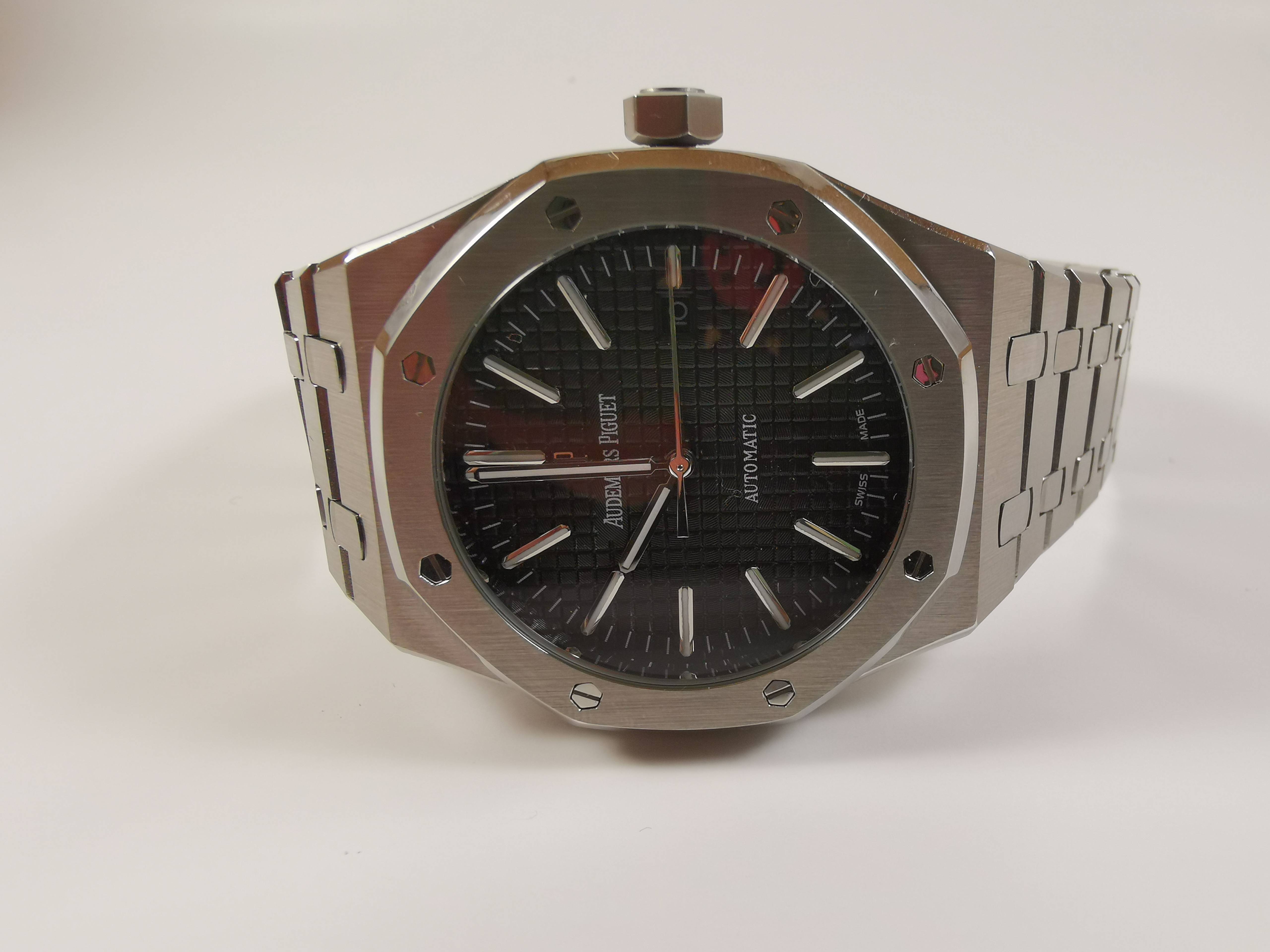 ap silver black dial